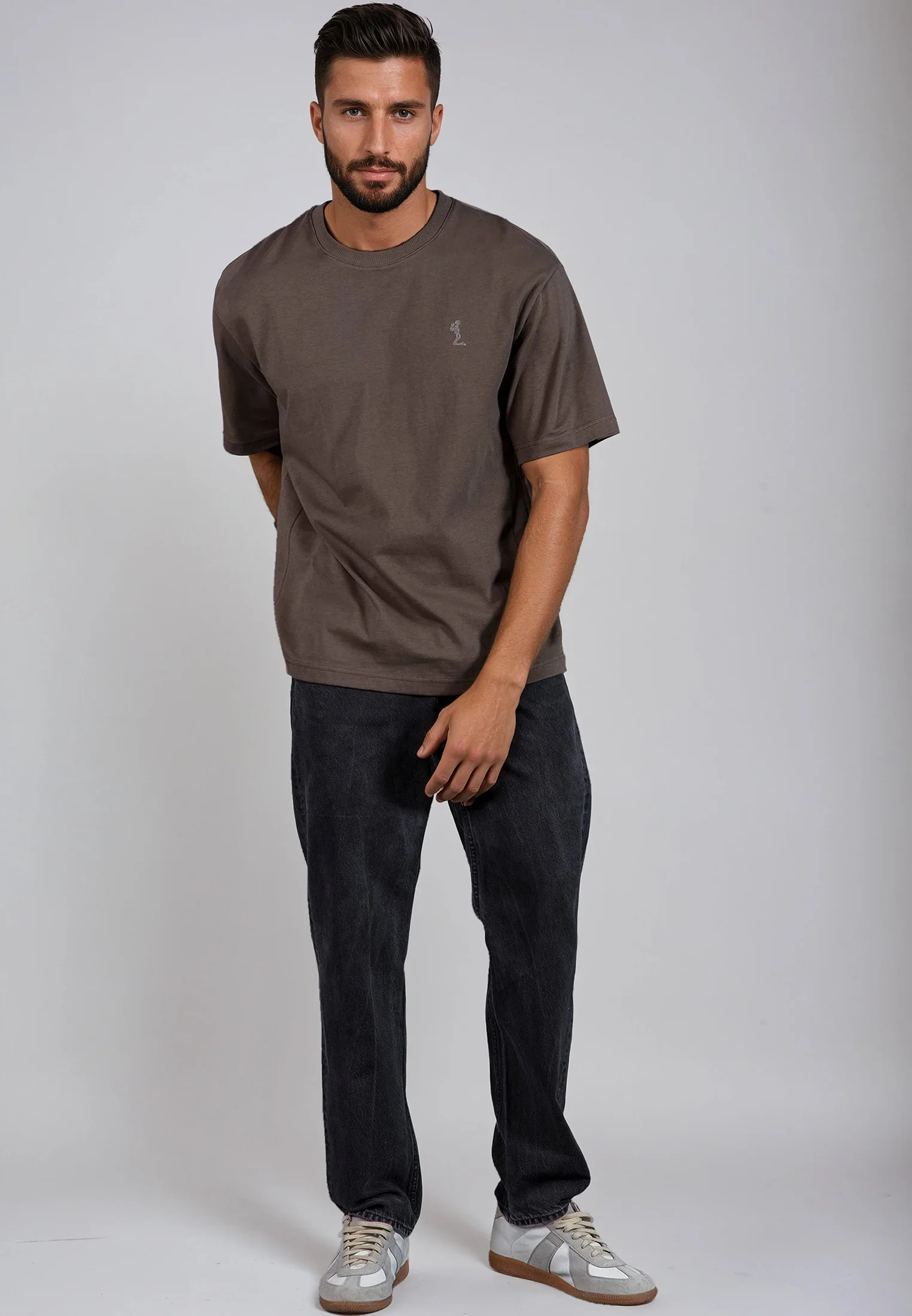 OVERSIZED HEAVY BLOCK T-SHIRT DESERT TAUPE - Image 6