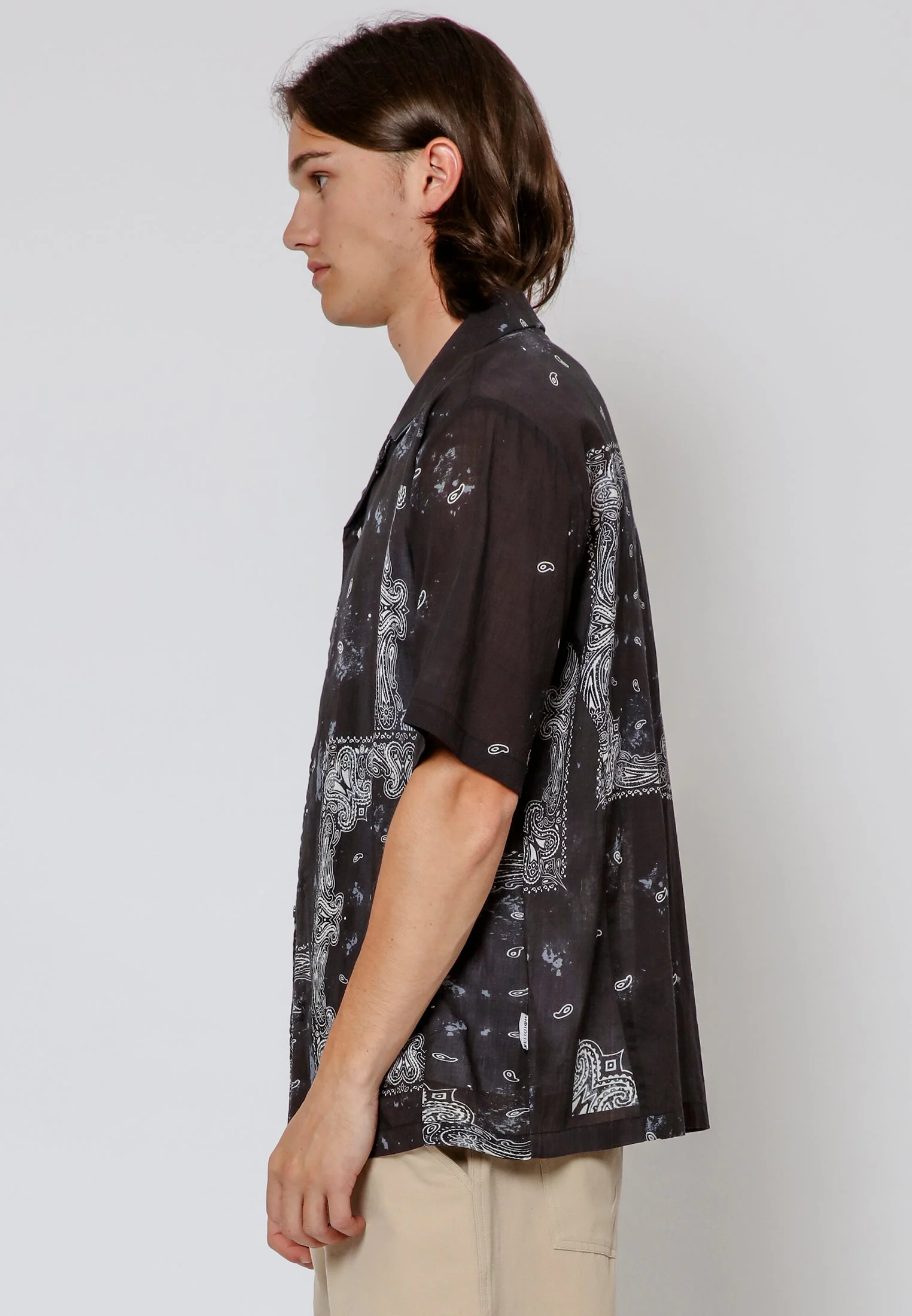 PAISLEY WORK SHIRT BLACK - Image 4