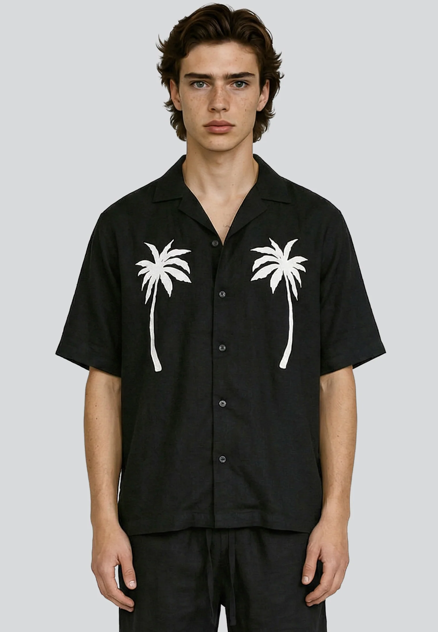 PALM SHIRT BLACK - Image 2