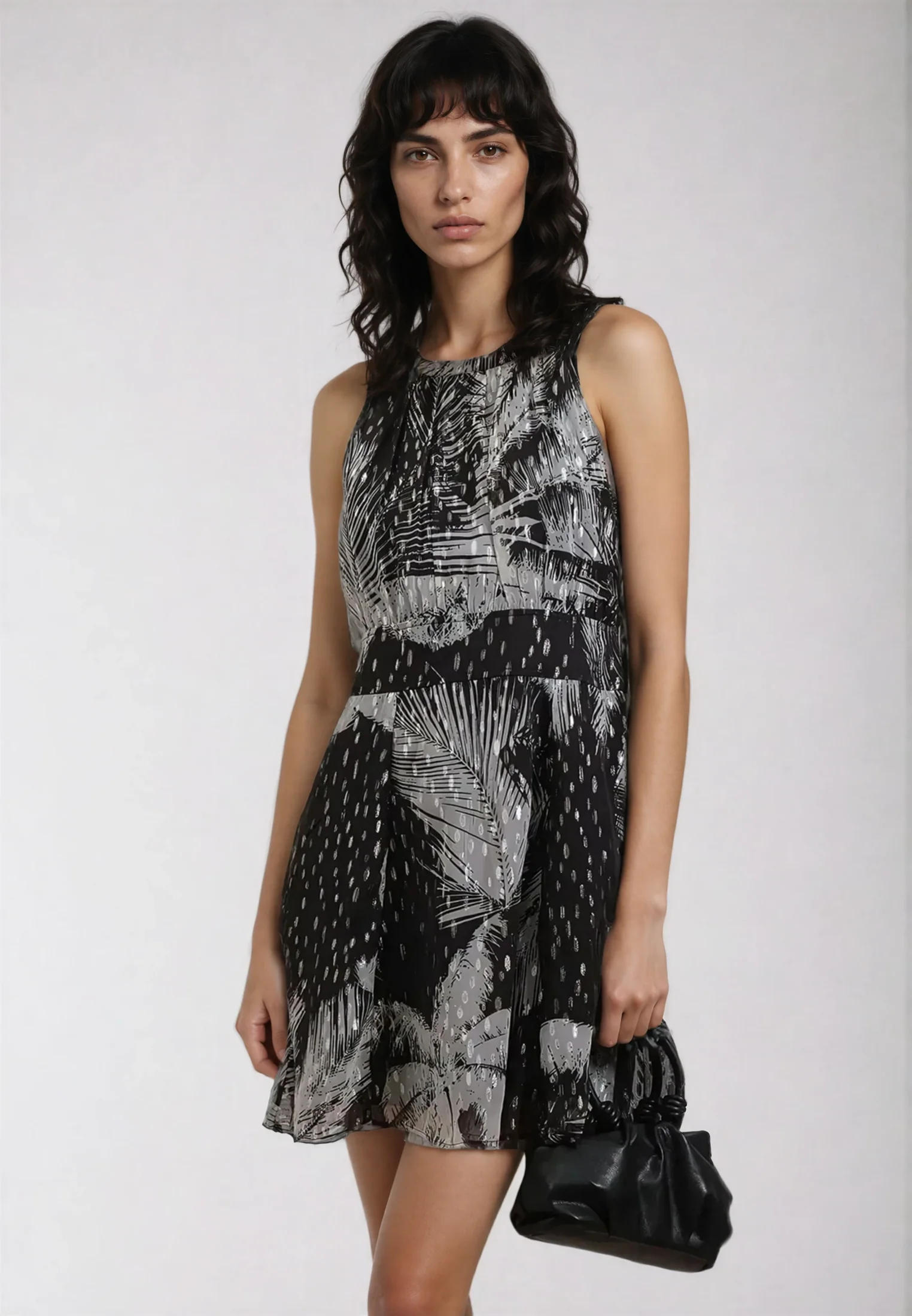 PALM MINI DRESS BLACK - Image 2