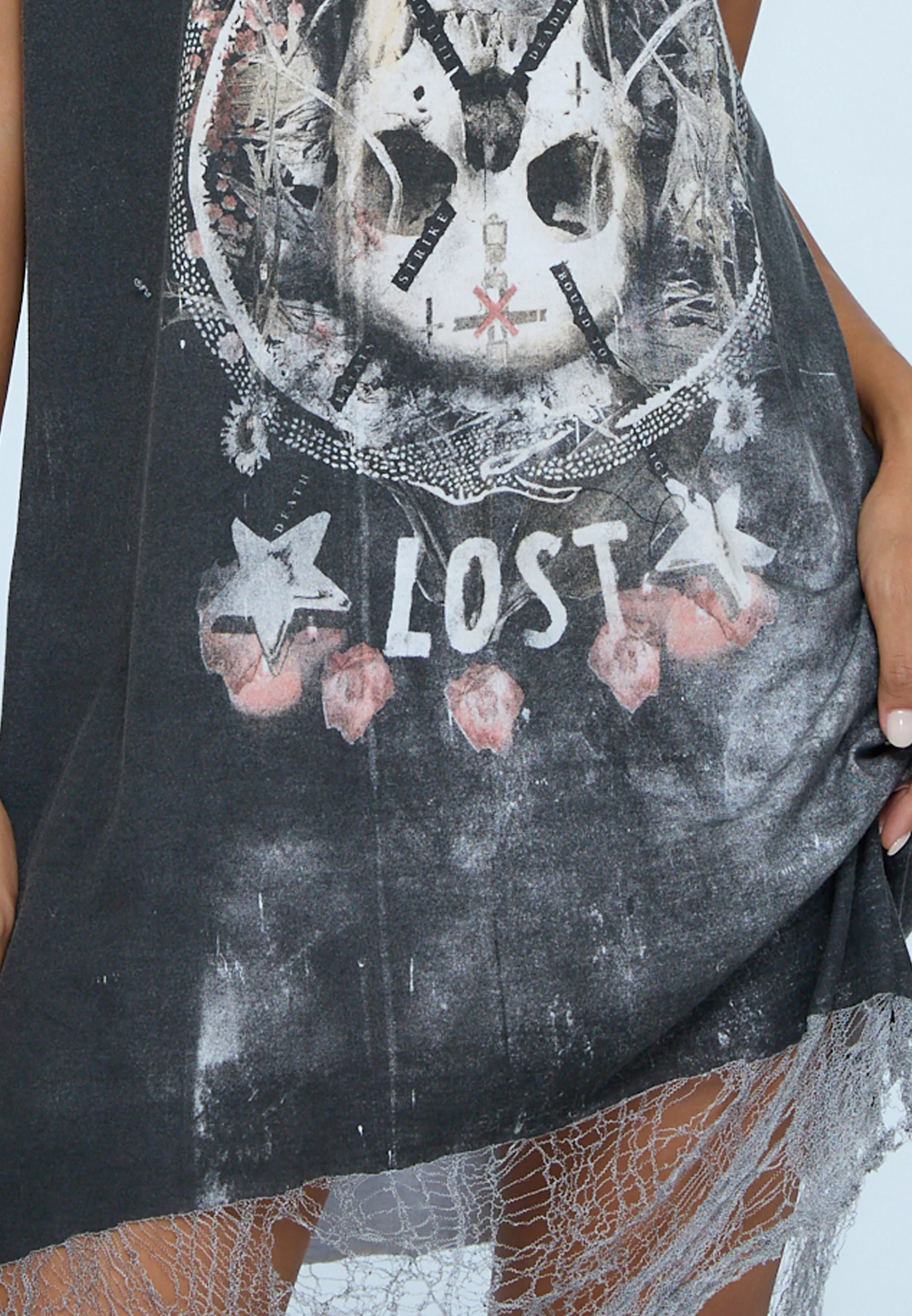 PARADISE LOST DRESS WASHED BLACK - Image 6