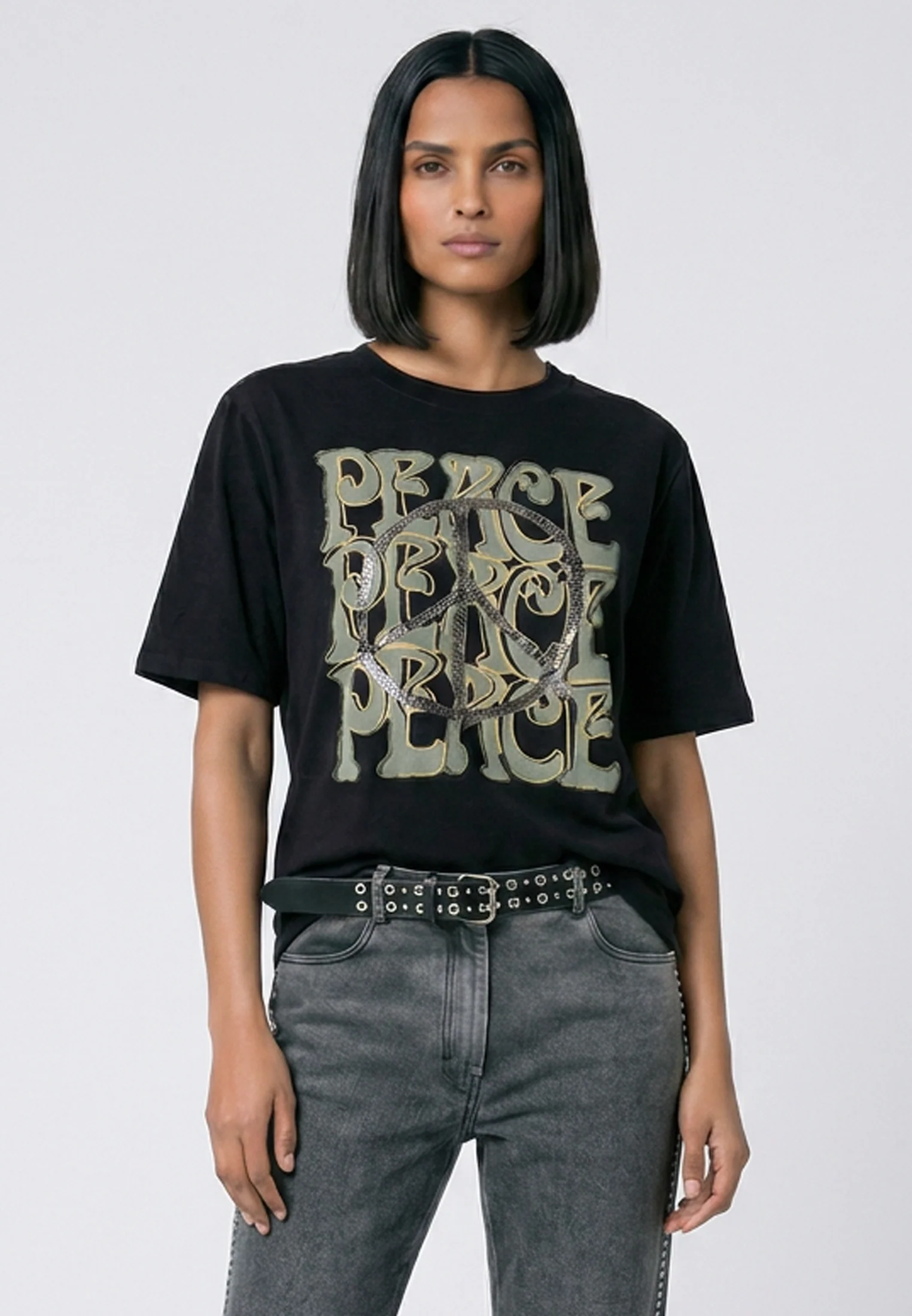 BLIGHTY TEE PEACE BLACK