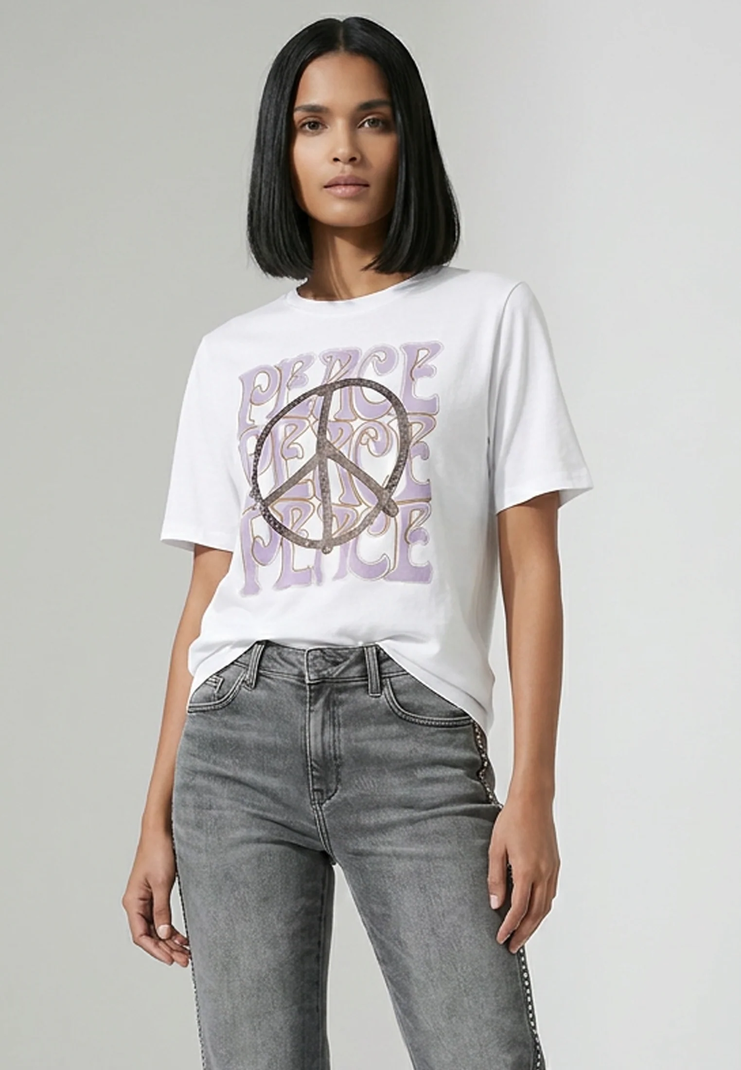 BLIGHTY TEE PEACE WHITE