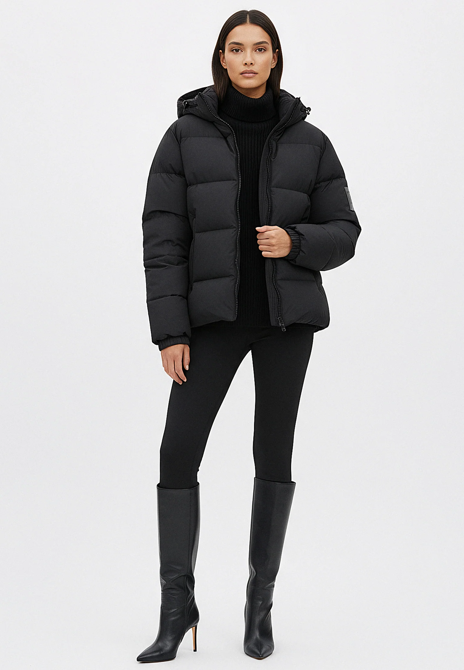 WASHED BLACK PERFORMANCE PUFFER JACKET - Image 3