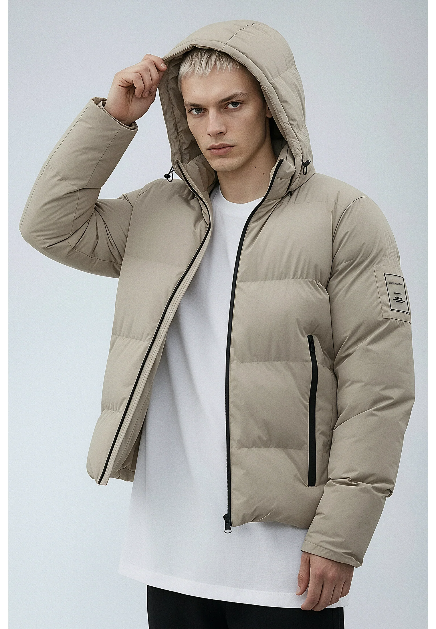PERFORMANCE PUFFER JACKET STONE - Image 4