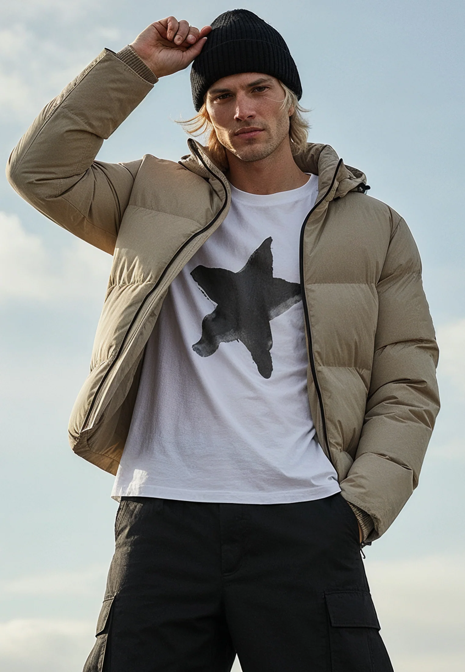 PERFORMANCE PUFFER JACKET STONE - Image 8