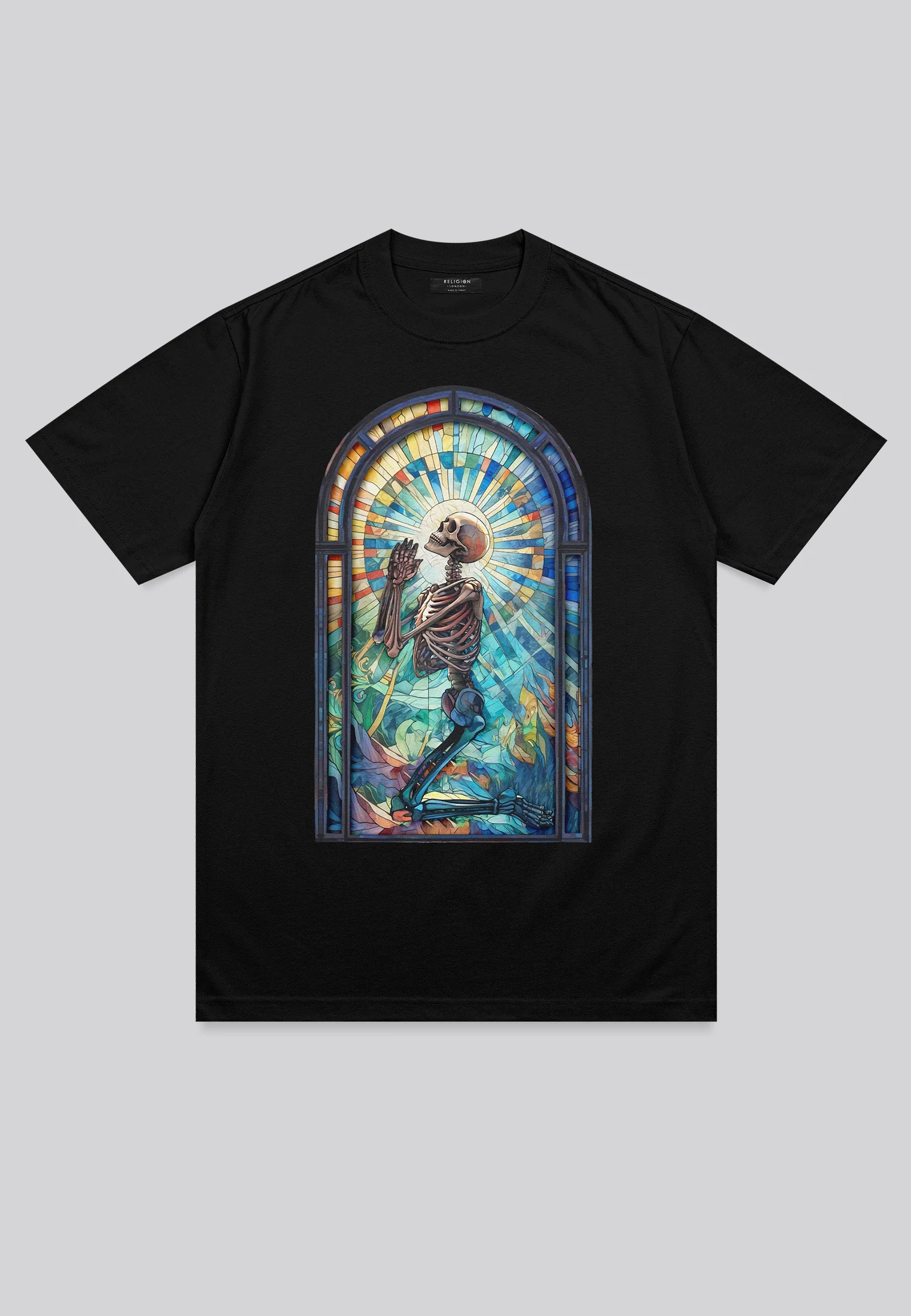 PRAYING PSYCHEDELIC T-SHIRT BLACK - Image 6