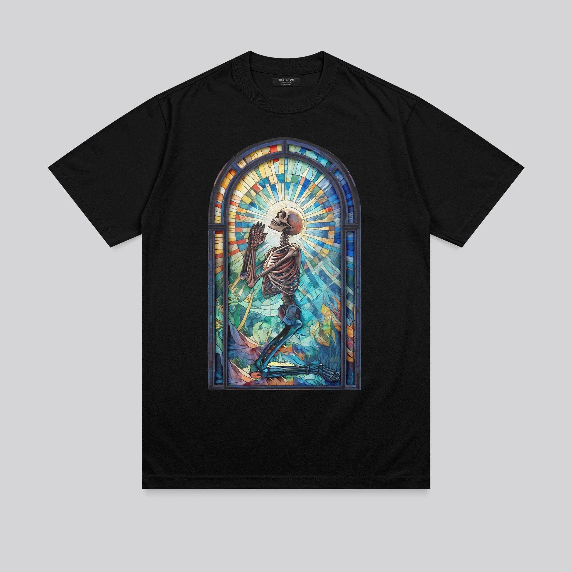 PRAYING PSYCHEDELIC T-SHIRT BLACK - Image 7