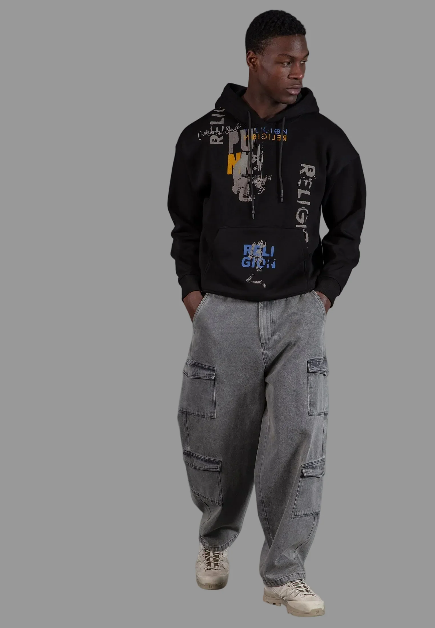 PUNK HOODIE BLACK - Image 3