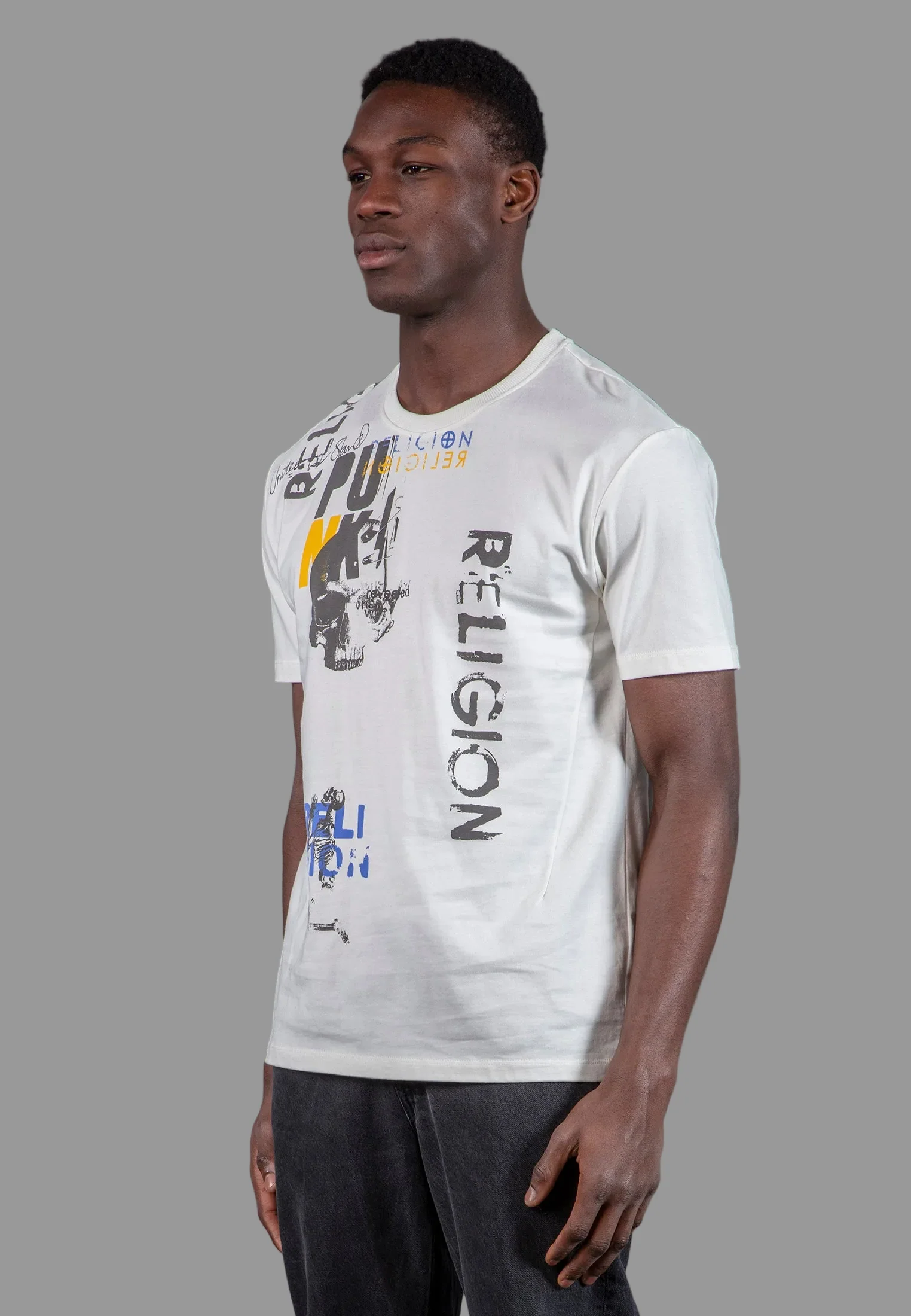 PUNK COLOUR T-SHIRT OFF WHITE - Image 3