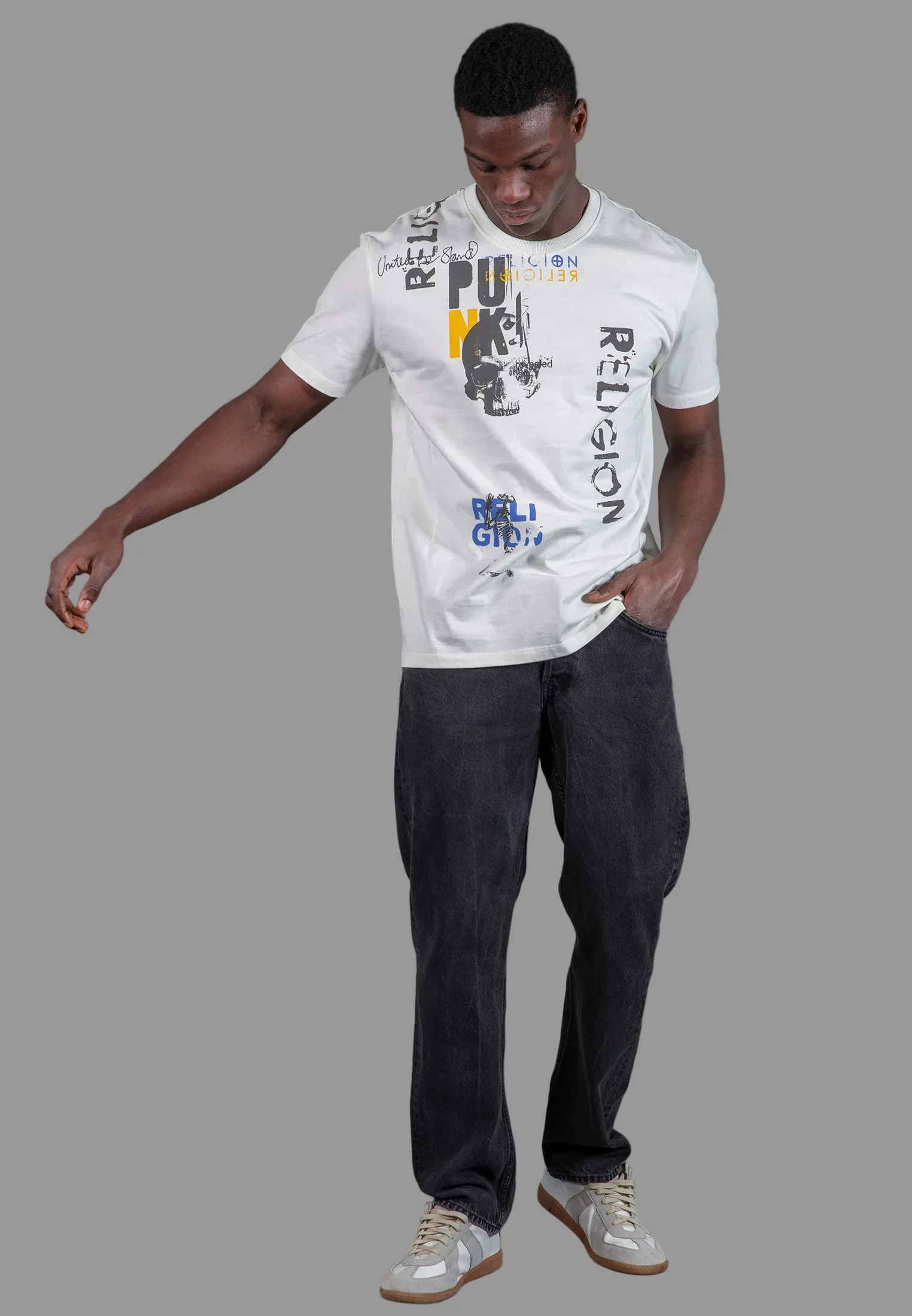 PUNK COLOUR T-SHIRT OFF WHITE - Image 5