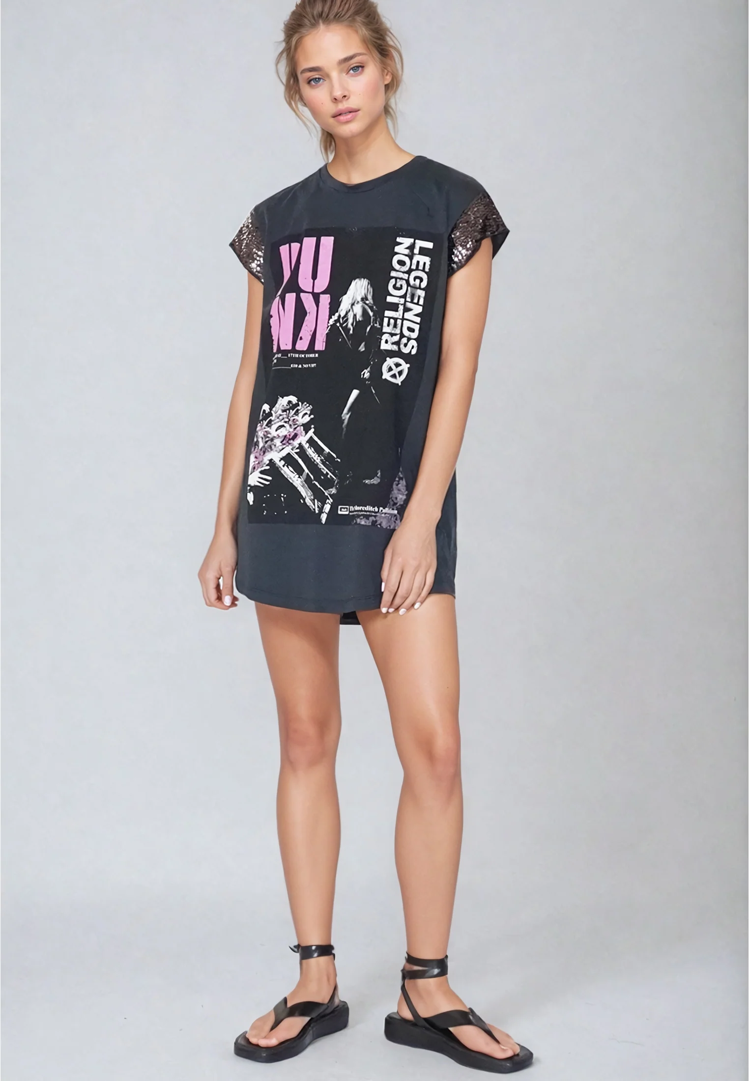 PUNK DRESS WASHED BLACK - Image 2