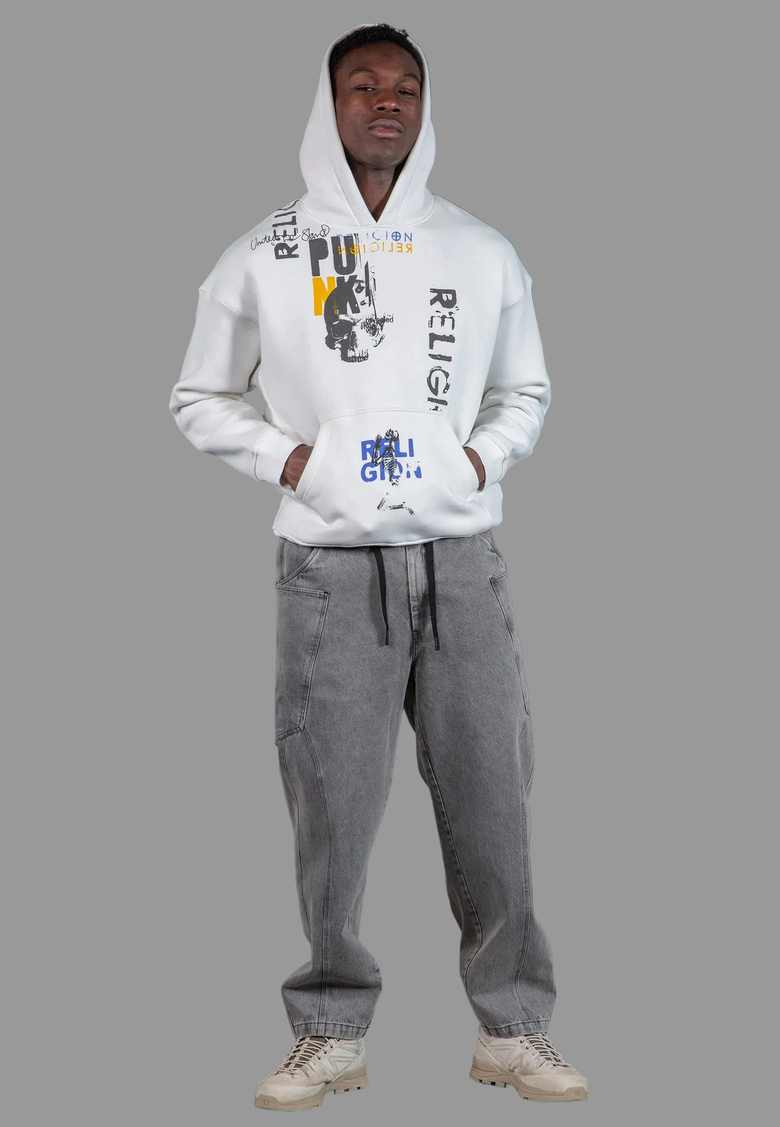 PUNK HOODIE OFF WHITE - Image 5
