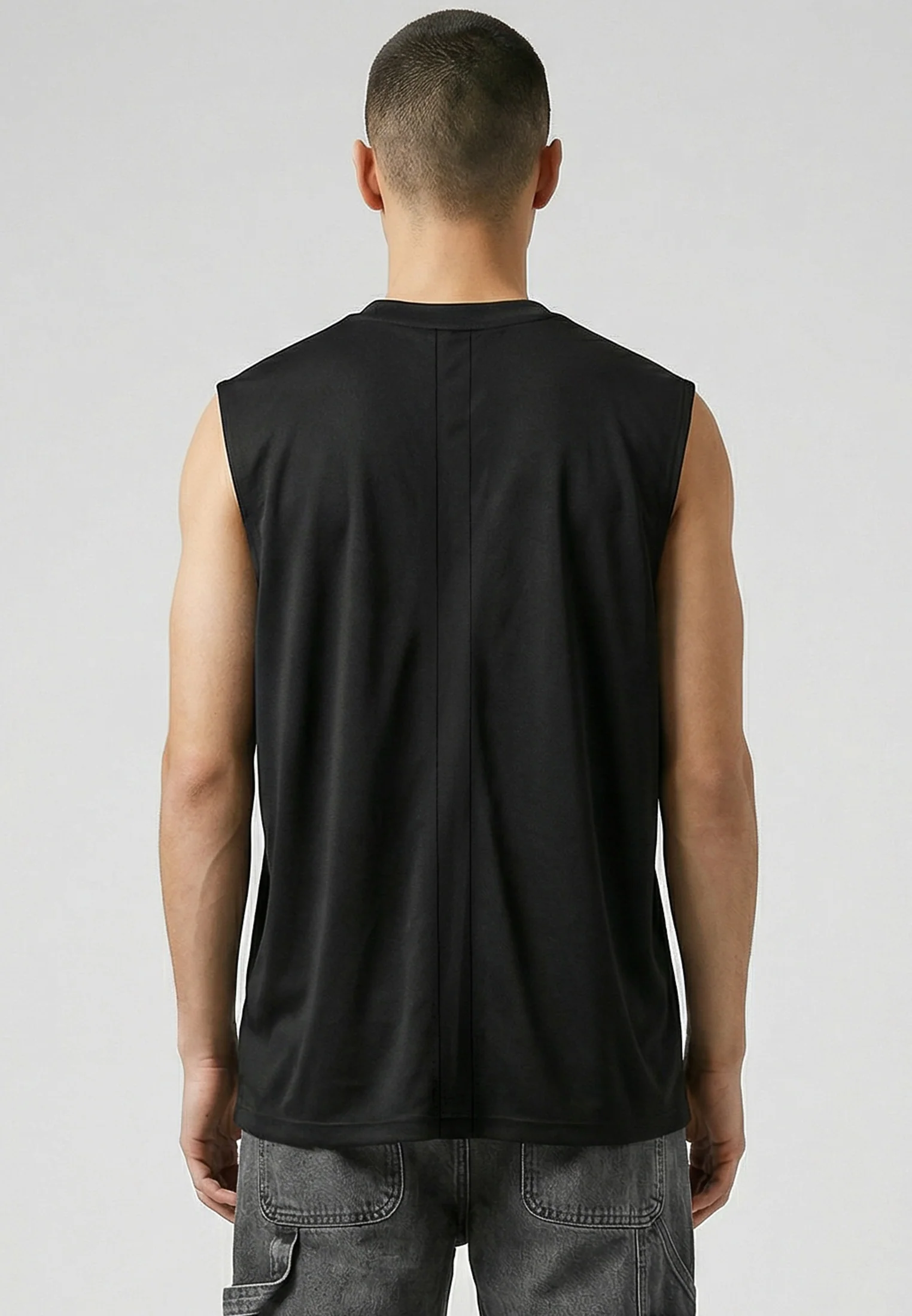 RAISING HELL SLEEVELESS T-SHIRT JET BLACK - Image 4
