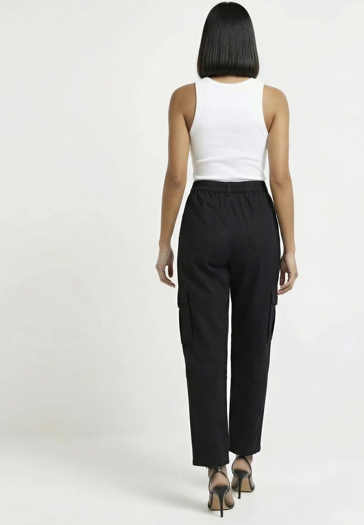 RAY BLACK CARGO TROUSERS - Image 3