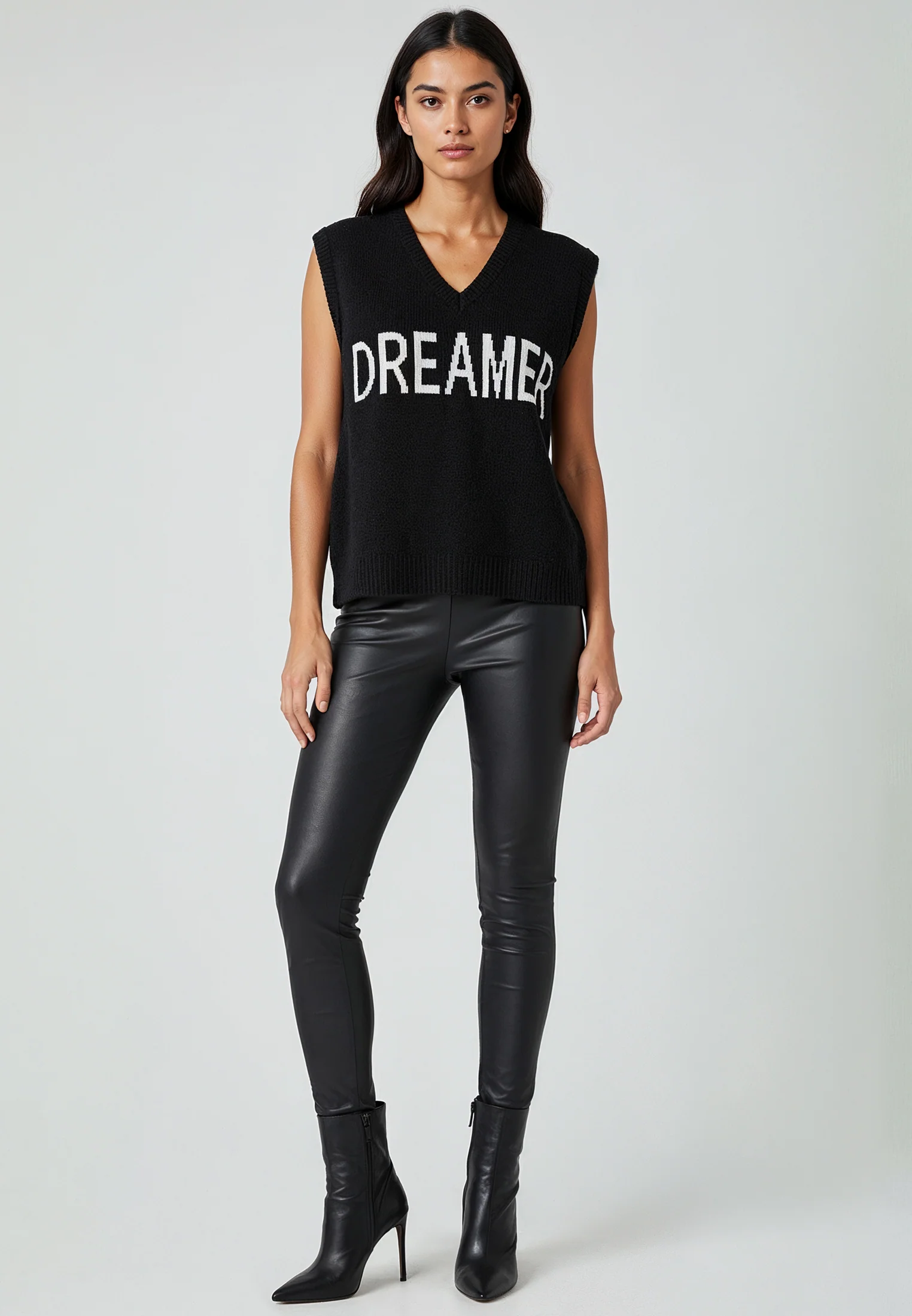 REBEL DREAMER SWEATER VEST BLACK - Image 2