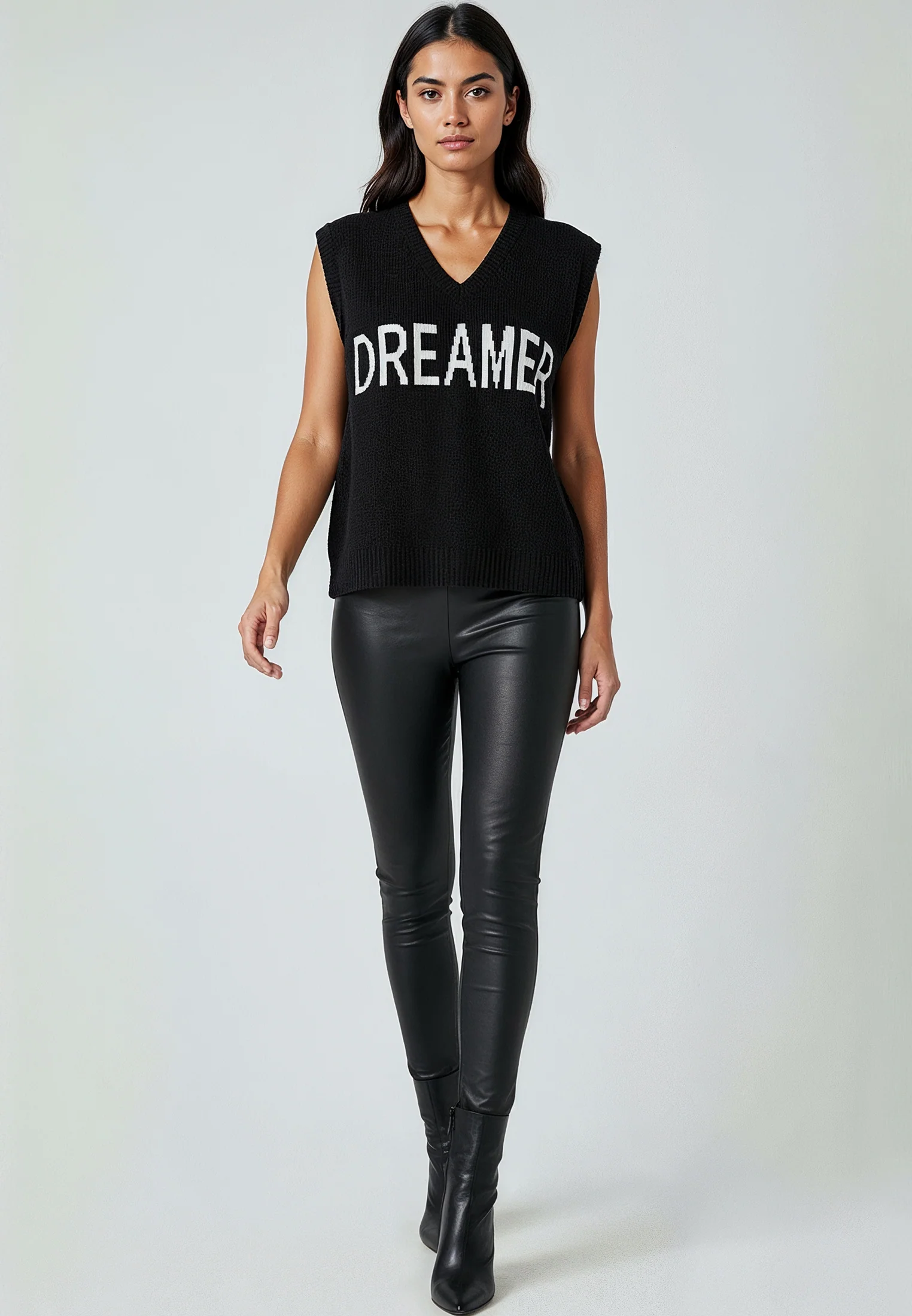 REBEL DREAMER SWEATER VEST BLACK - Image 5