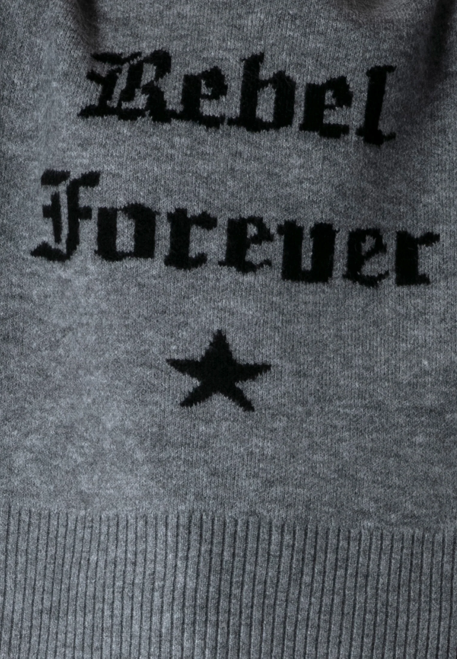REBEL FOREVER JUMPER GREY MARL & BLACK - Image 5
