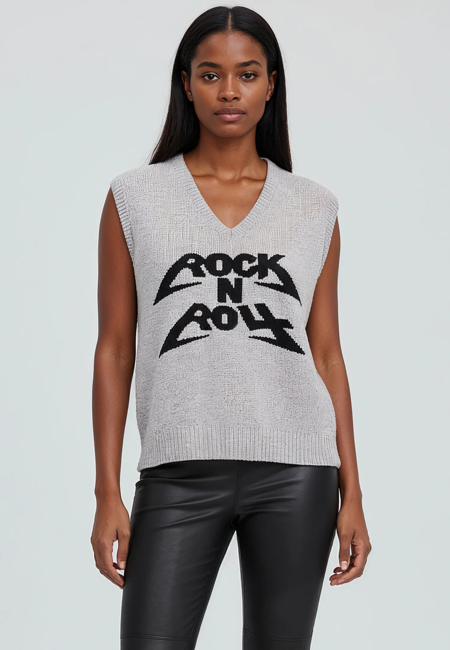 REBEL GILET ROCK N ROLL GREY