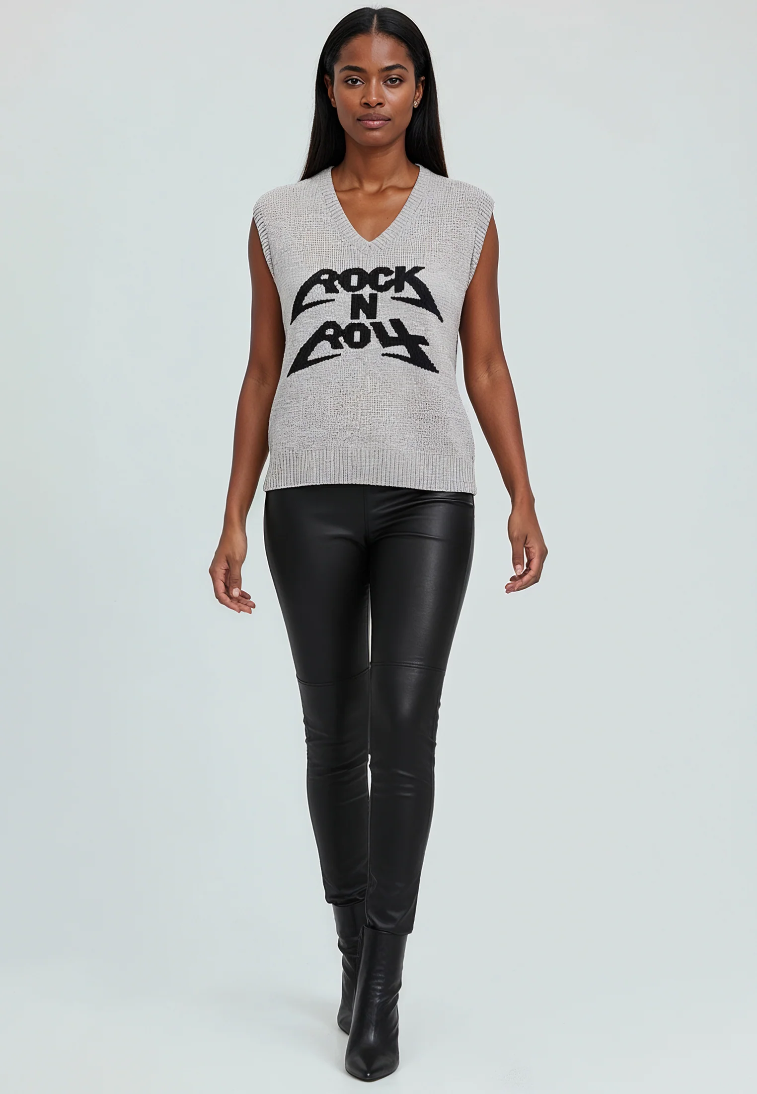 REBEL GILET ROCK N ROLL GREY - Image 4