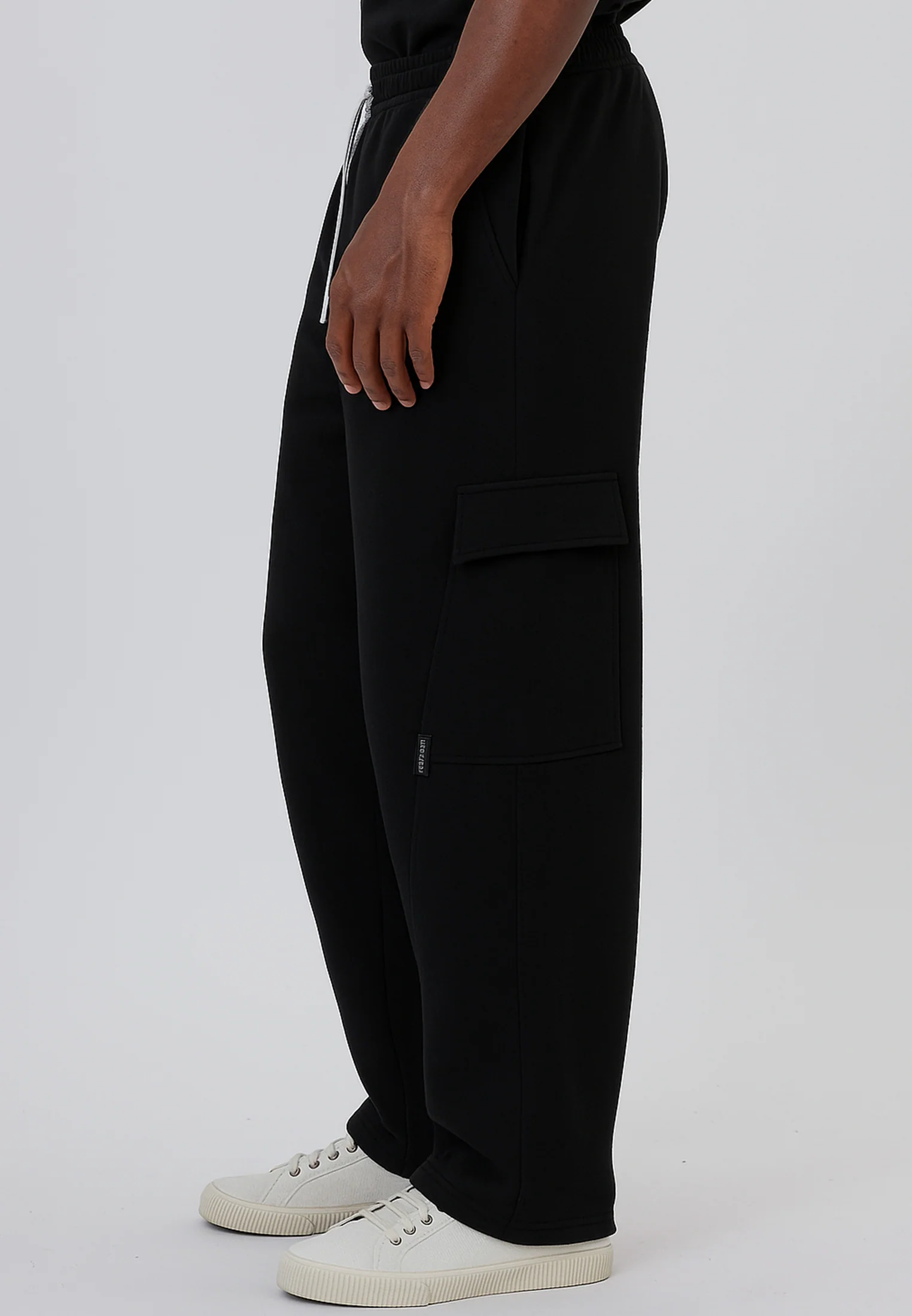 RELAXED CARGO PANTS BLACK - Image 3