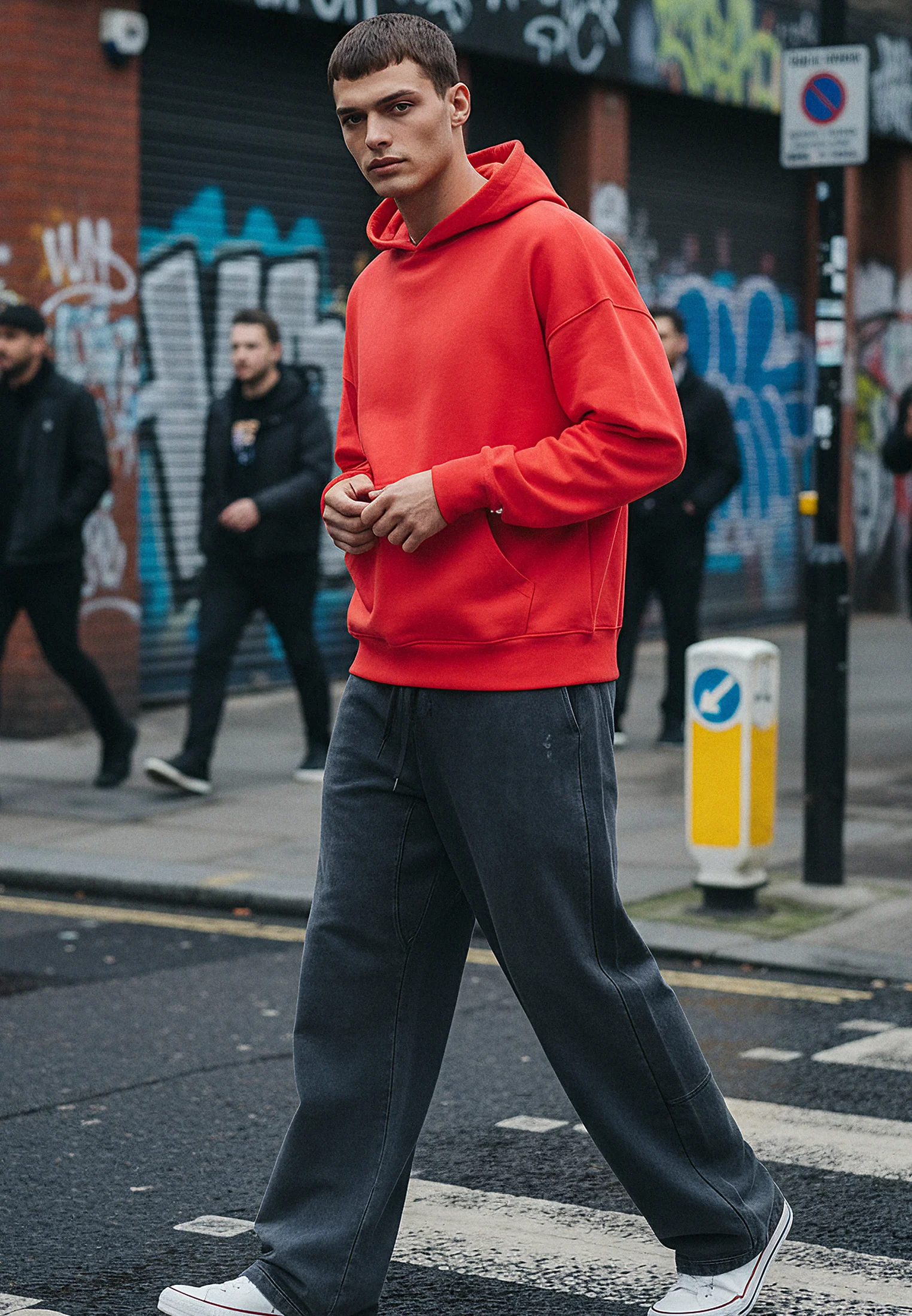 RELIGION UK RELAXED HOODIE BRIGHT RED - Image 5