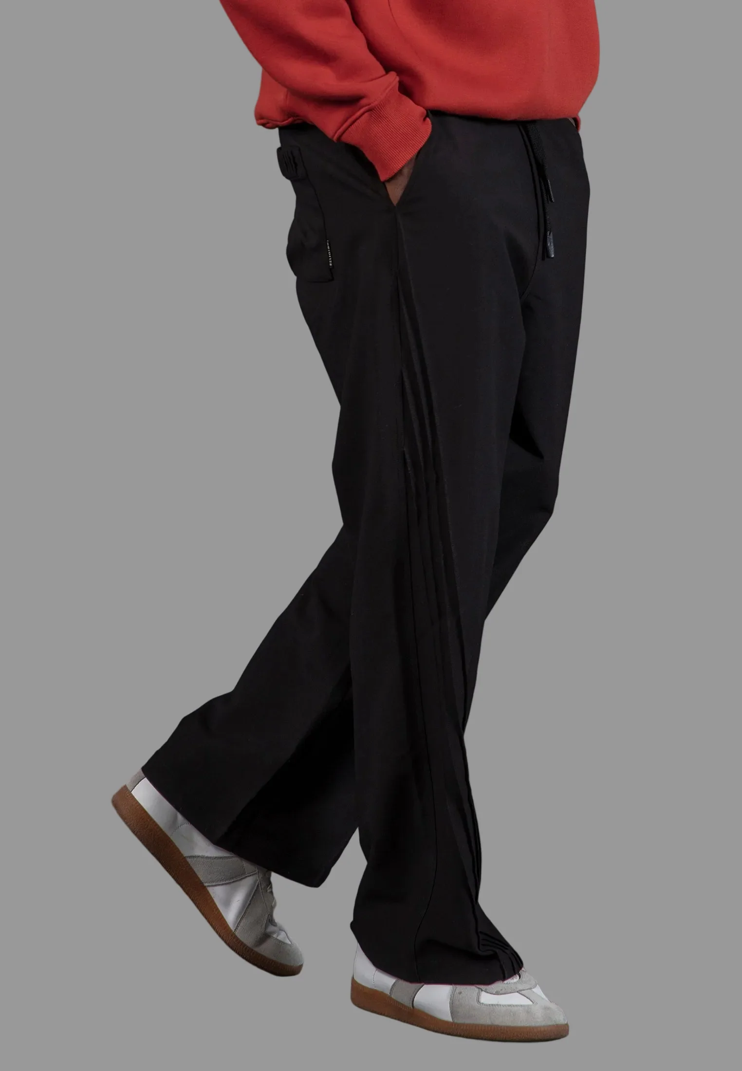 RELAXED THREAD PANTS BLACK - Image 2