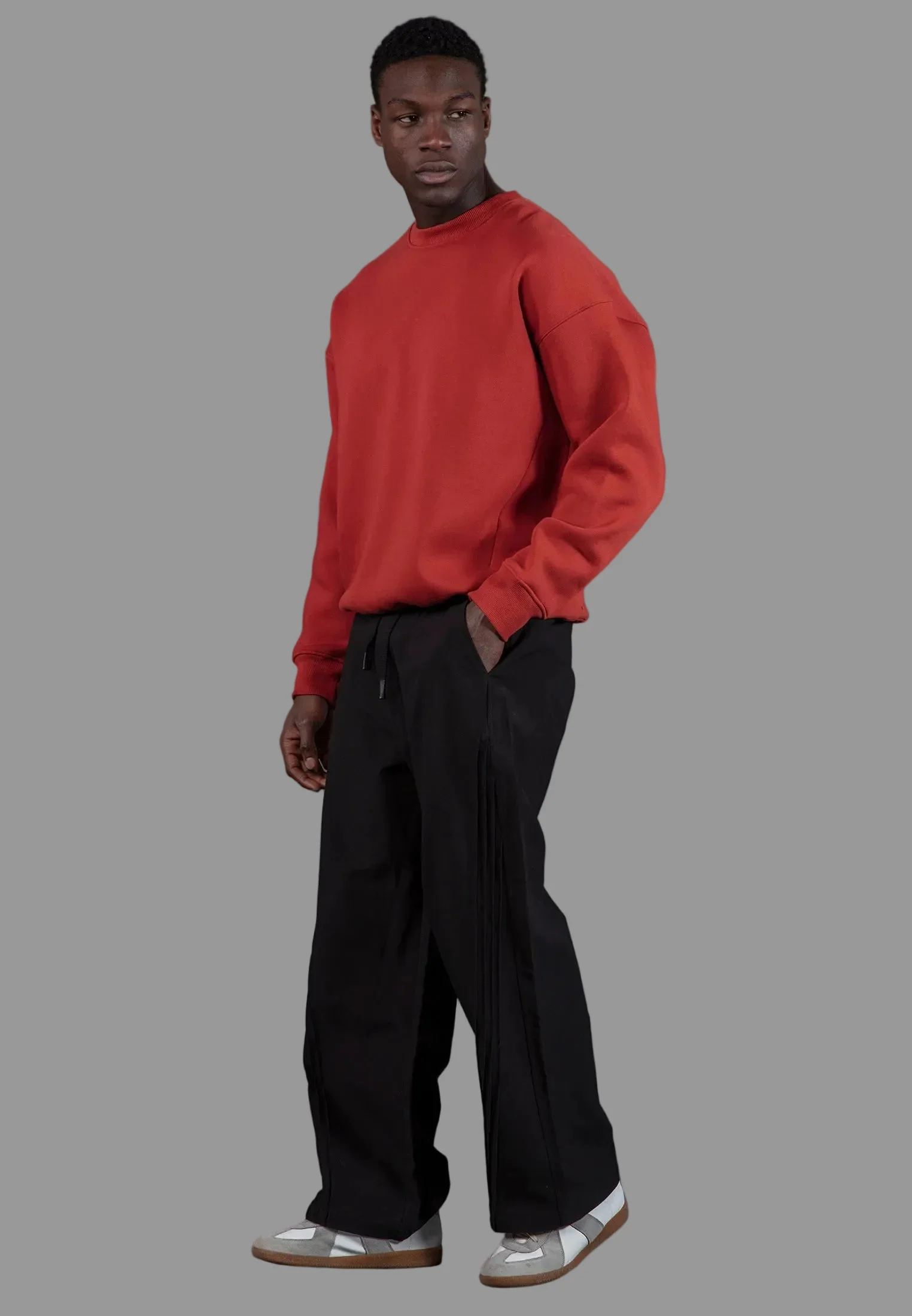 RELAXED THREAD PANTS BLACK - Image 4