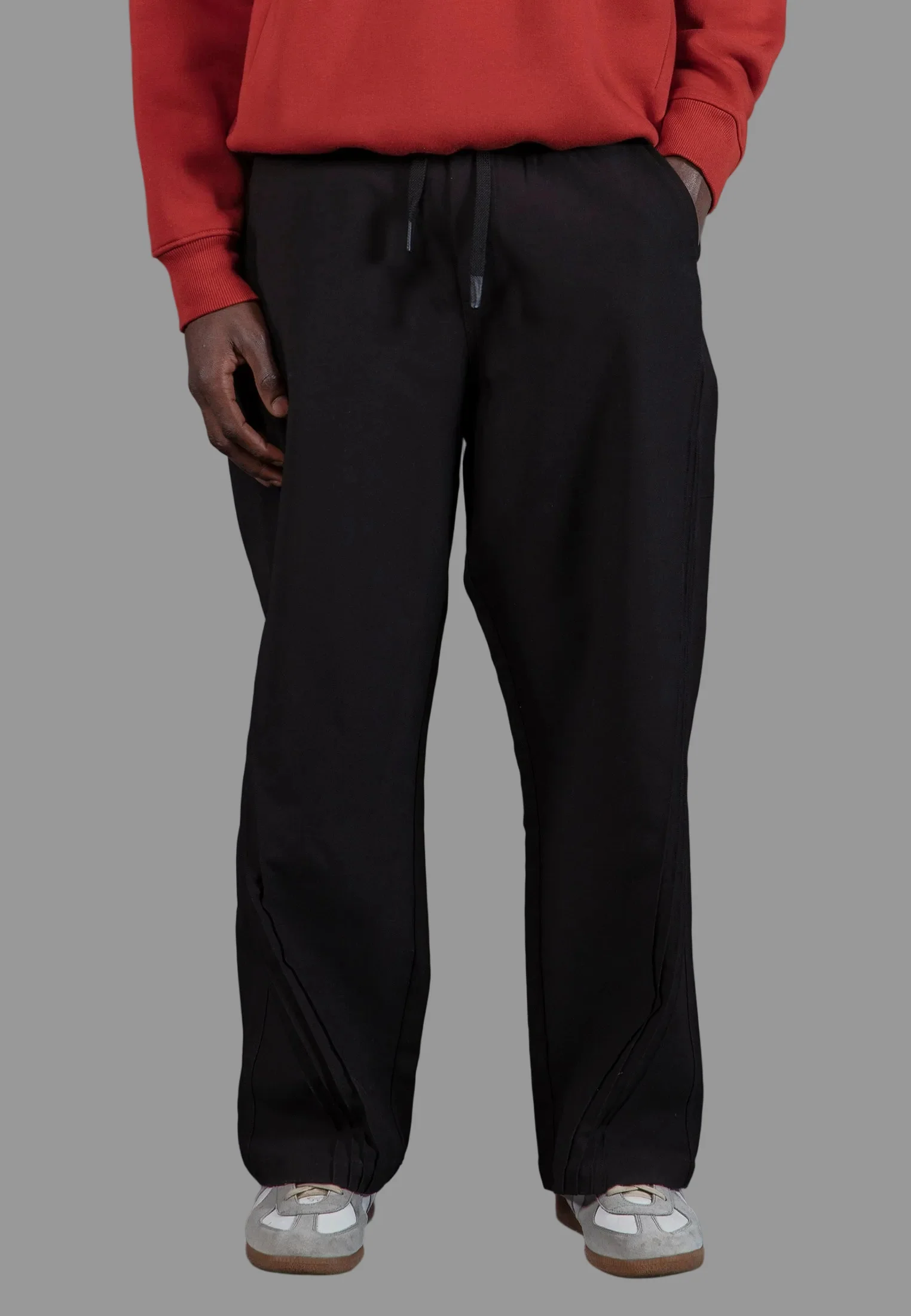 RELAXED THREAD PANTS BLACK - Image 6