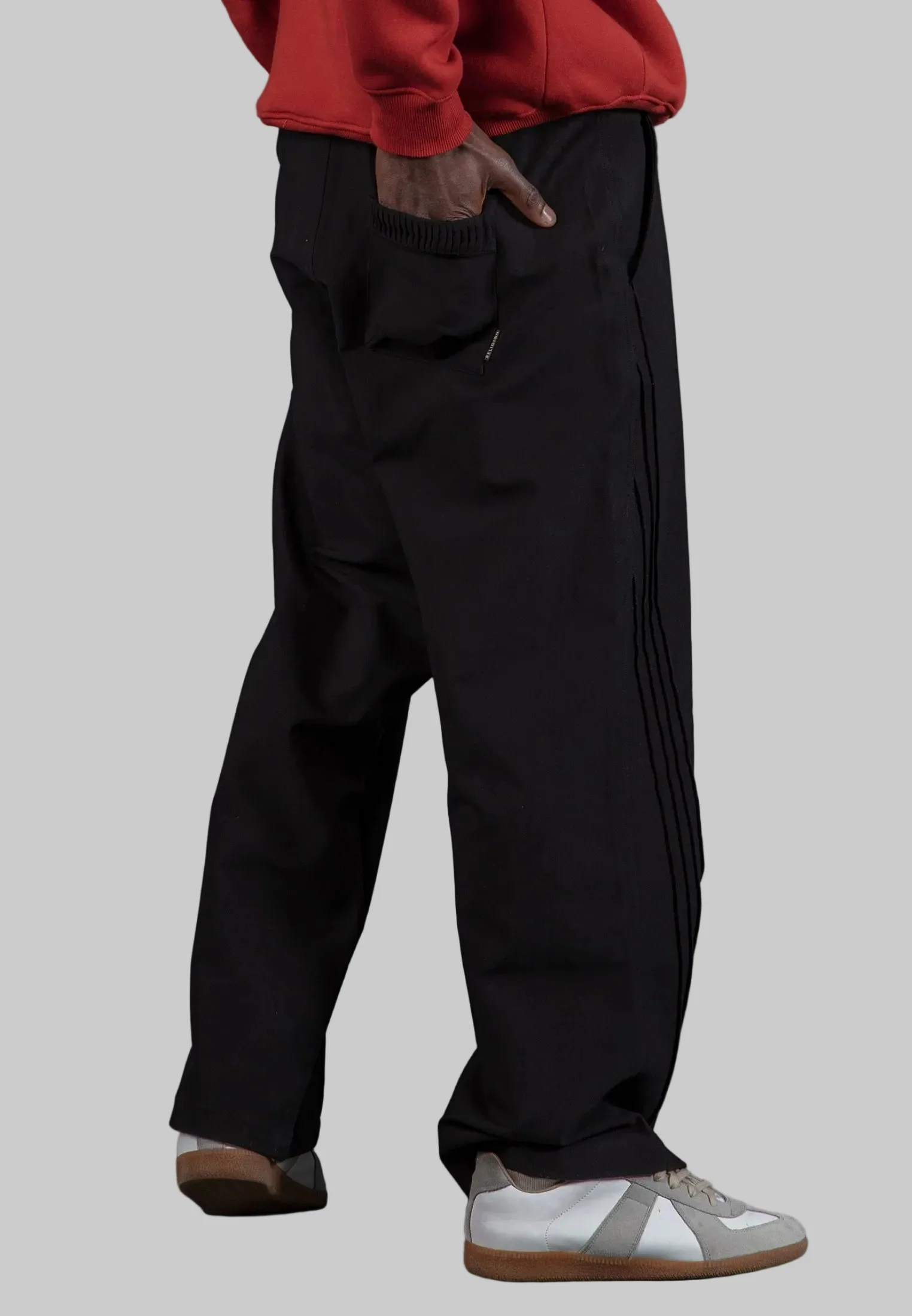 RELAXED THREAD PANTS BLACK - Image 8