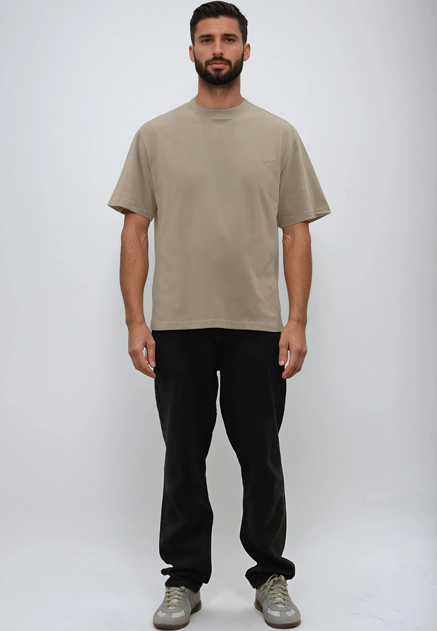 LOGO OVERSIZED T-SHIRT FAWN - Image 3