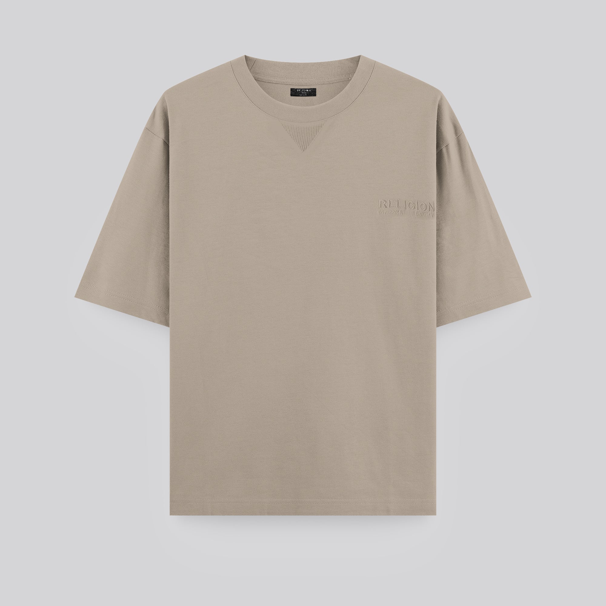 LOGO OVERSIZED T-SHIRT FAWN - Image 5