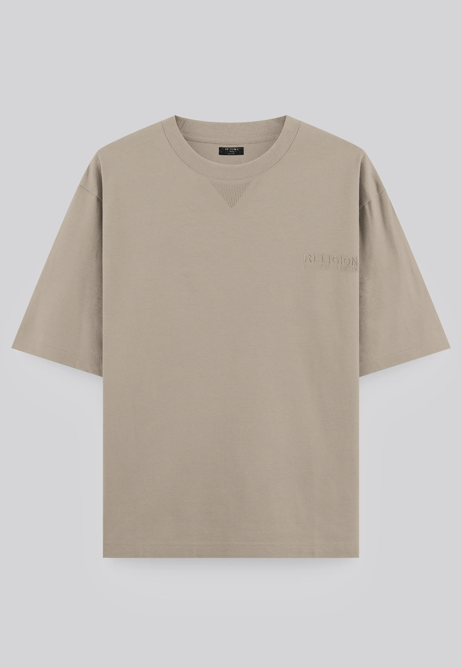 LOGO OVERSIZED T-SHIRT FAWN - Image 6