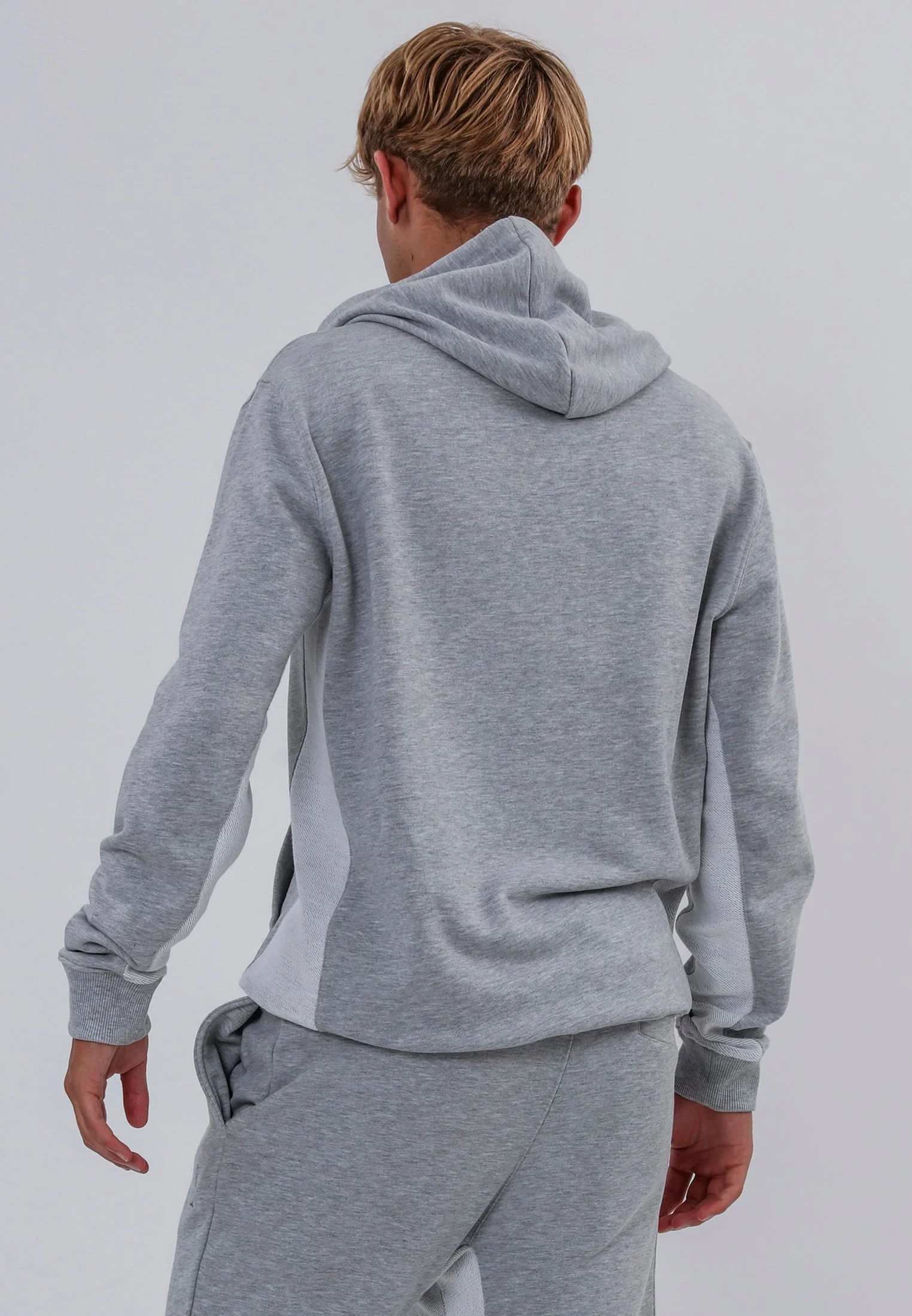REVERSE HOODIE GREY MARL - Image 3