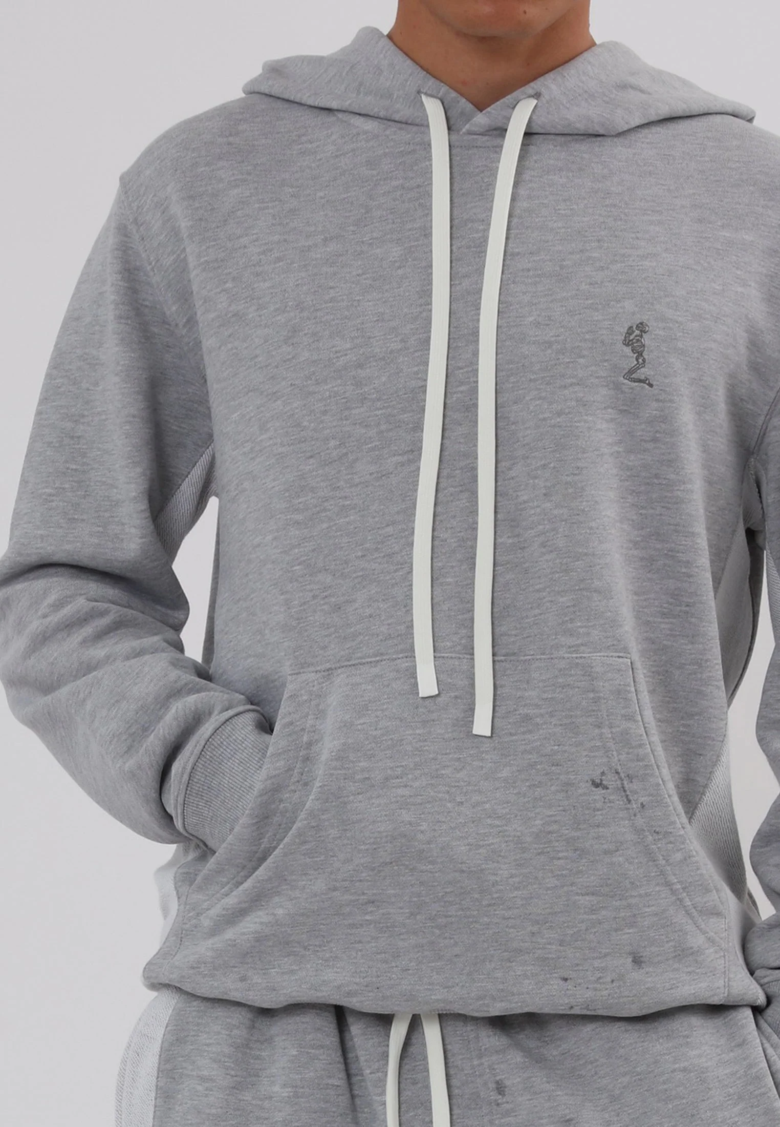 REVERSE HOODIE GREY MARL - Image 6
