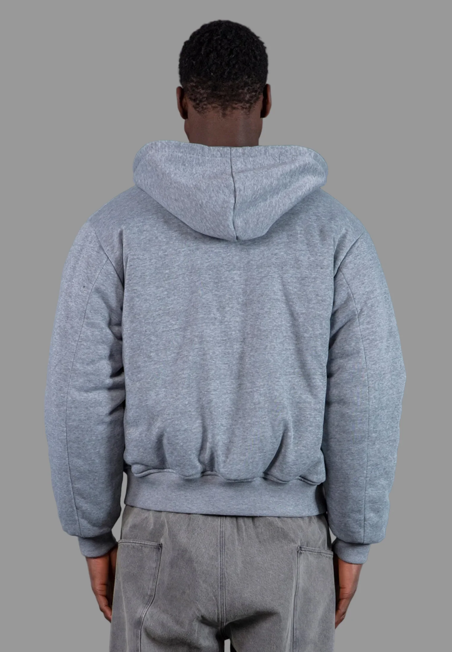 REVERSIBLE HOODED BOMBER BLACK - Image 11