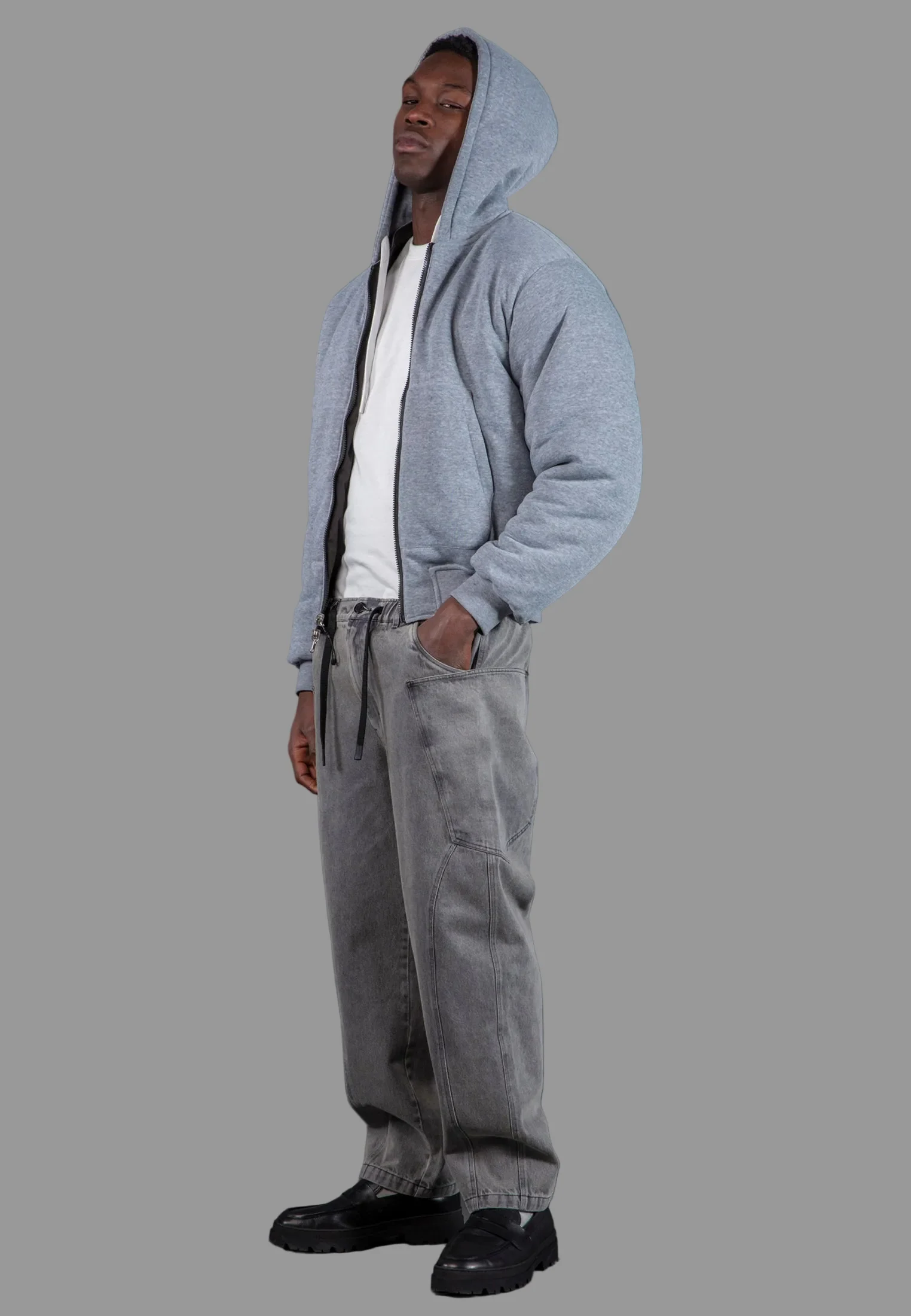 REVERSIBLE HOODED BOMBER BLACK - Image 7