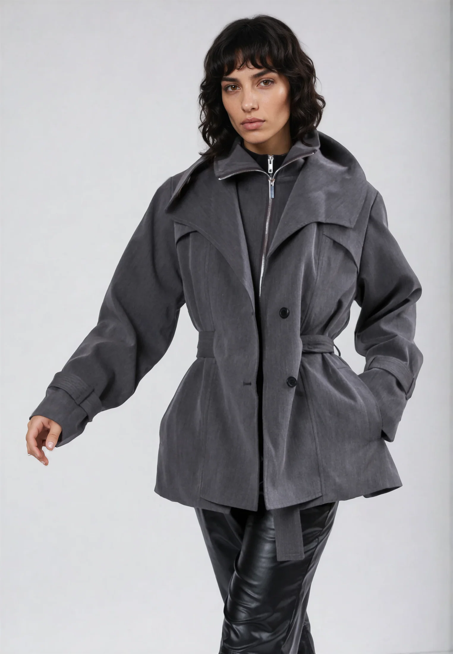RHODIUM TRENCHCOAT CHARCOAL - Image 5