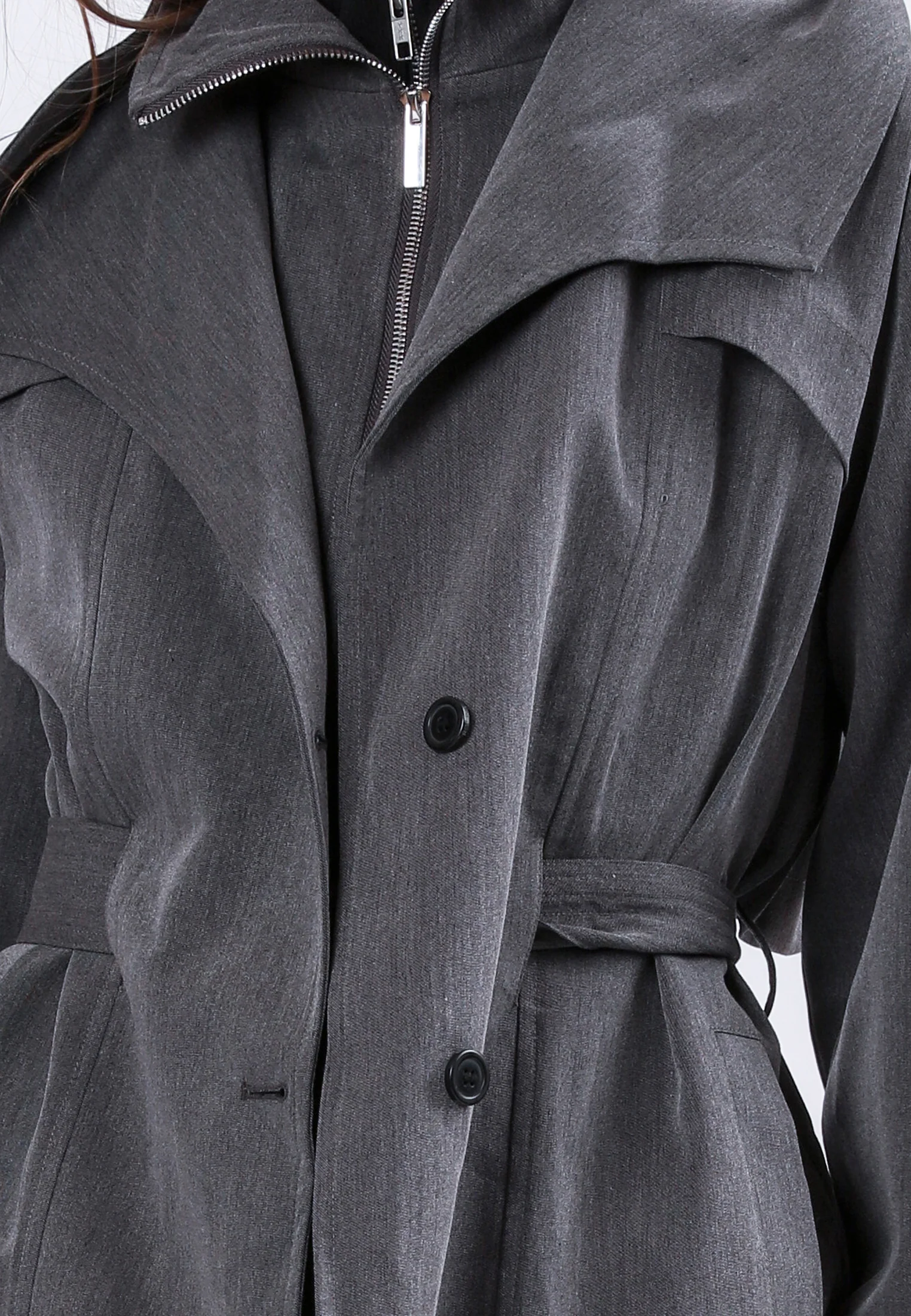 RHODIUM TRENCHCOAT CHARCOAL - Image 7