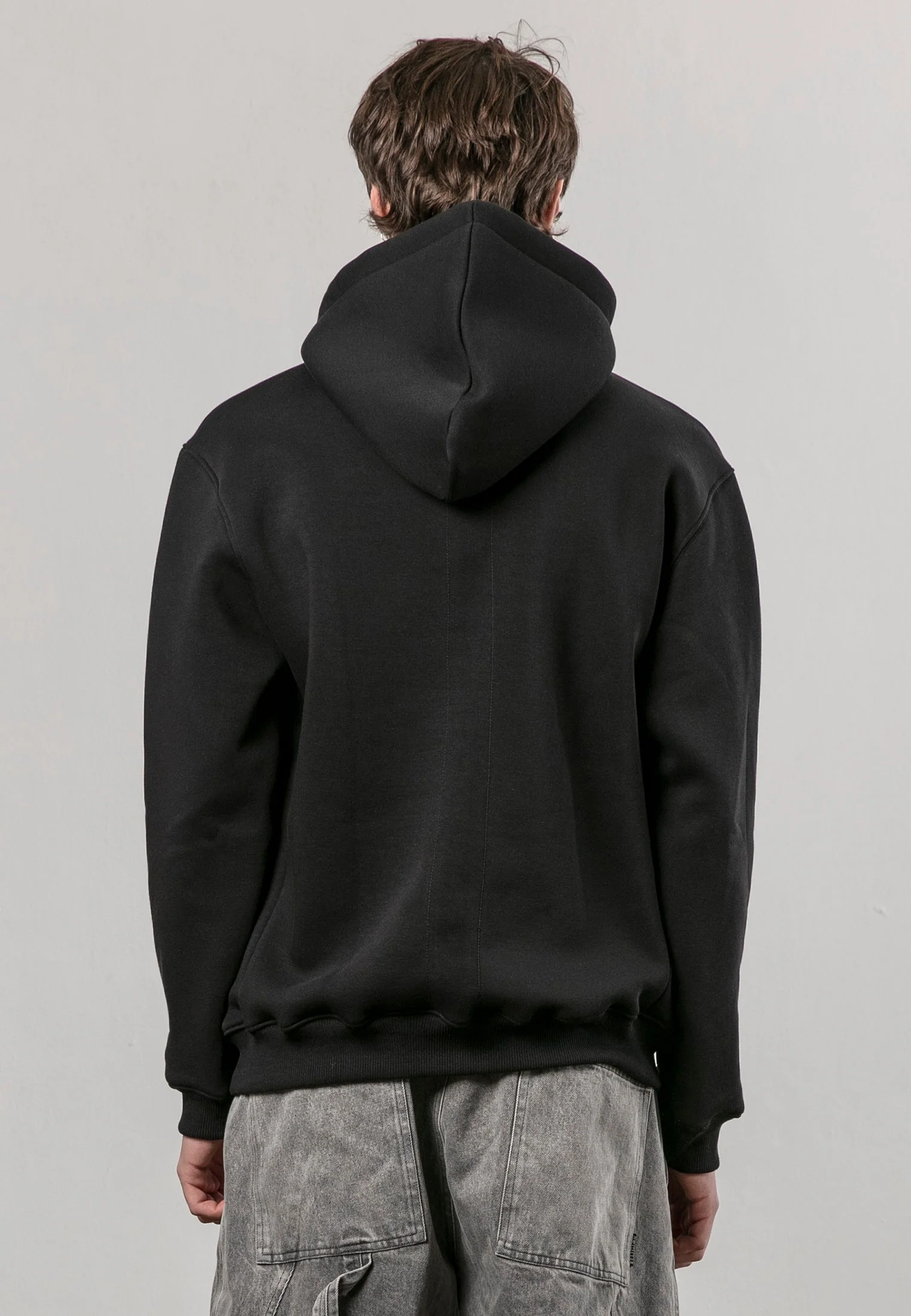 RIPPED HOODIE BLACK - Image 3
