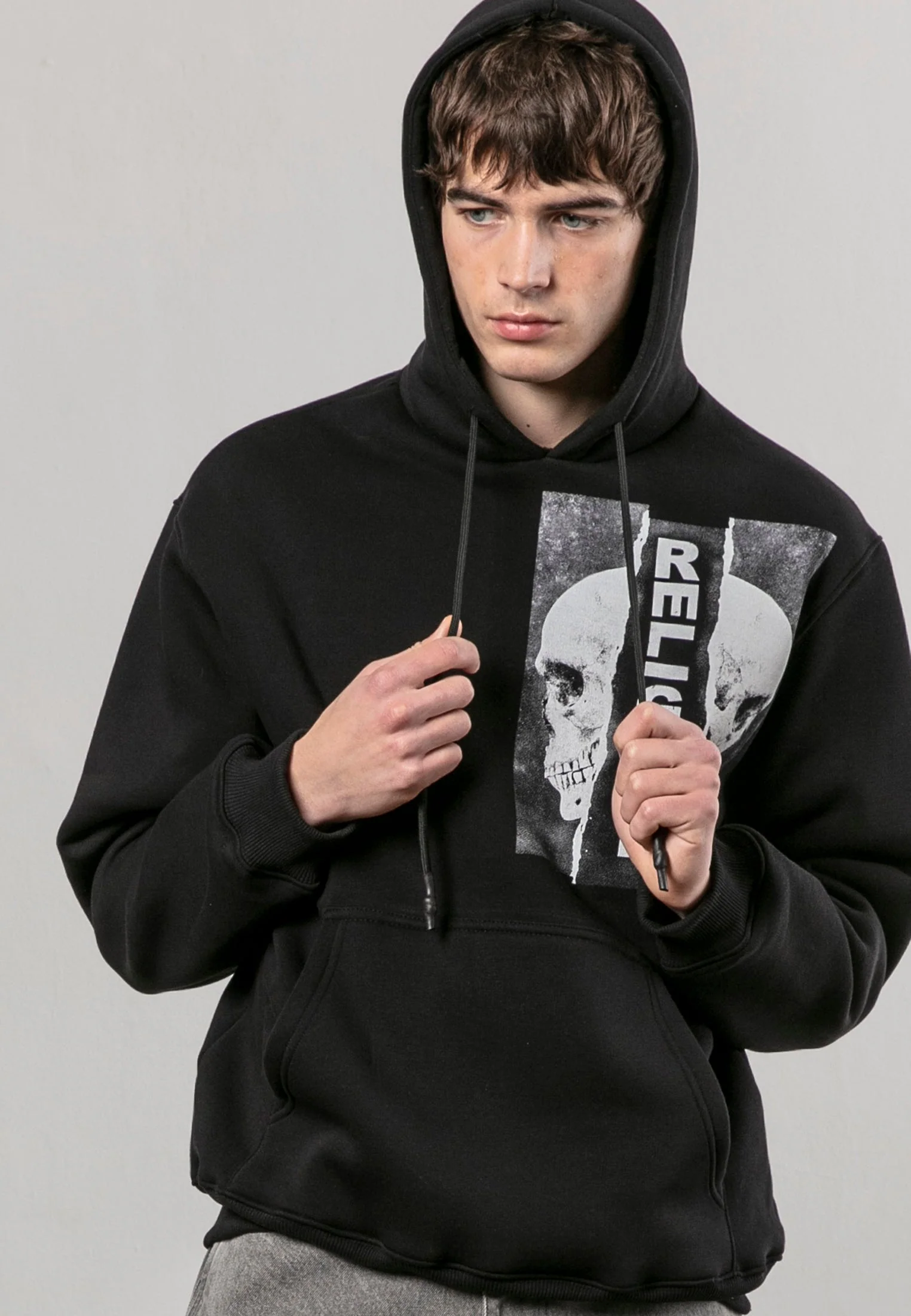 RIPPED HOODIE BLACK - Image 5