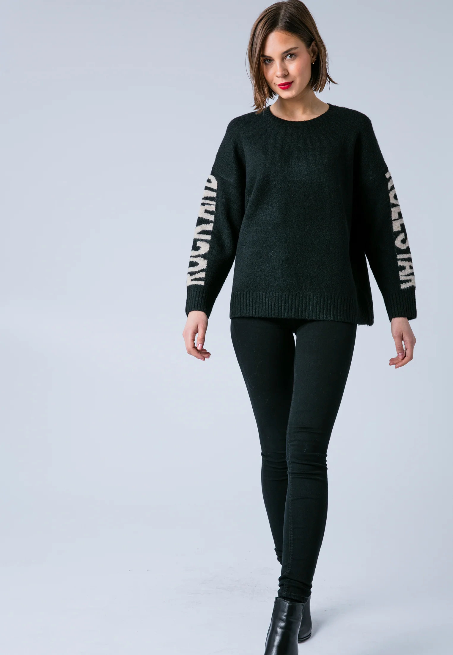ROCK & ROLL JUMPER BLACK & NUDE - Image 4