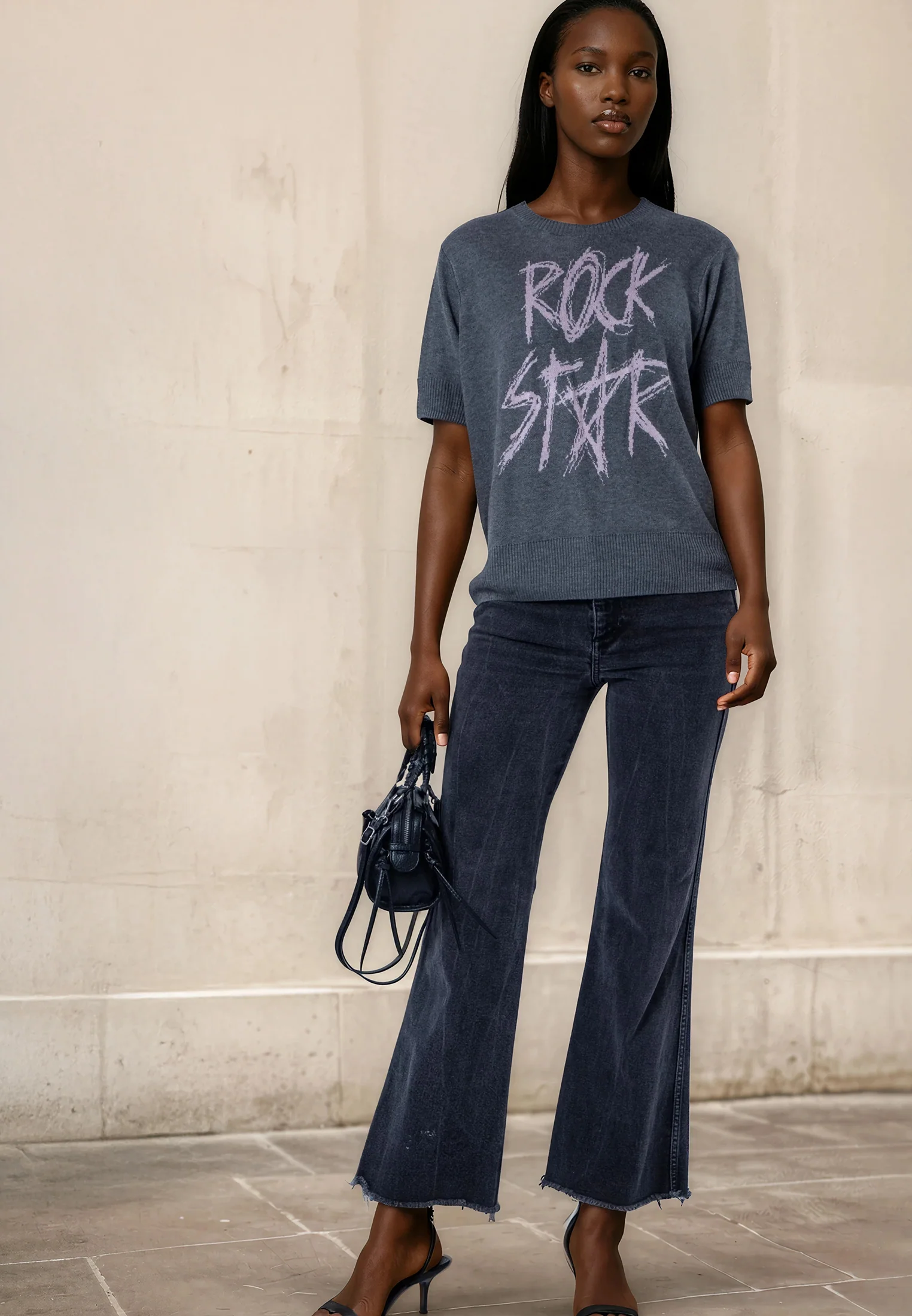 ROSIE ROCK STAR JUMPER GREY MARL - Image 4