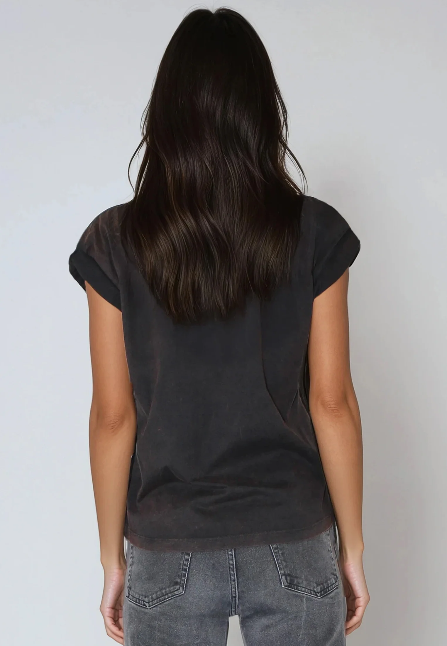 ROLLED CAP SLEEVE CHOCOLATE RUST - Image 3