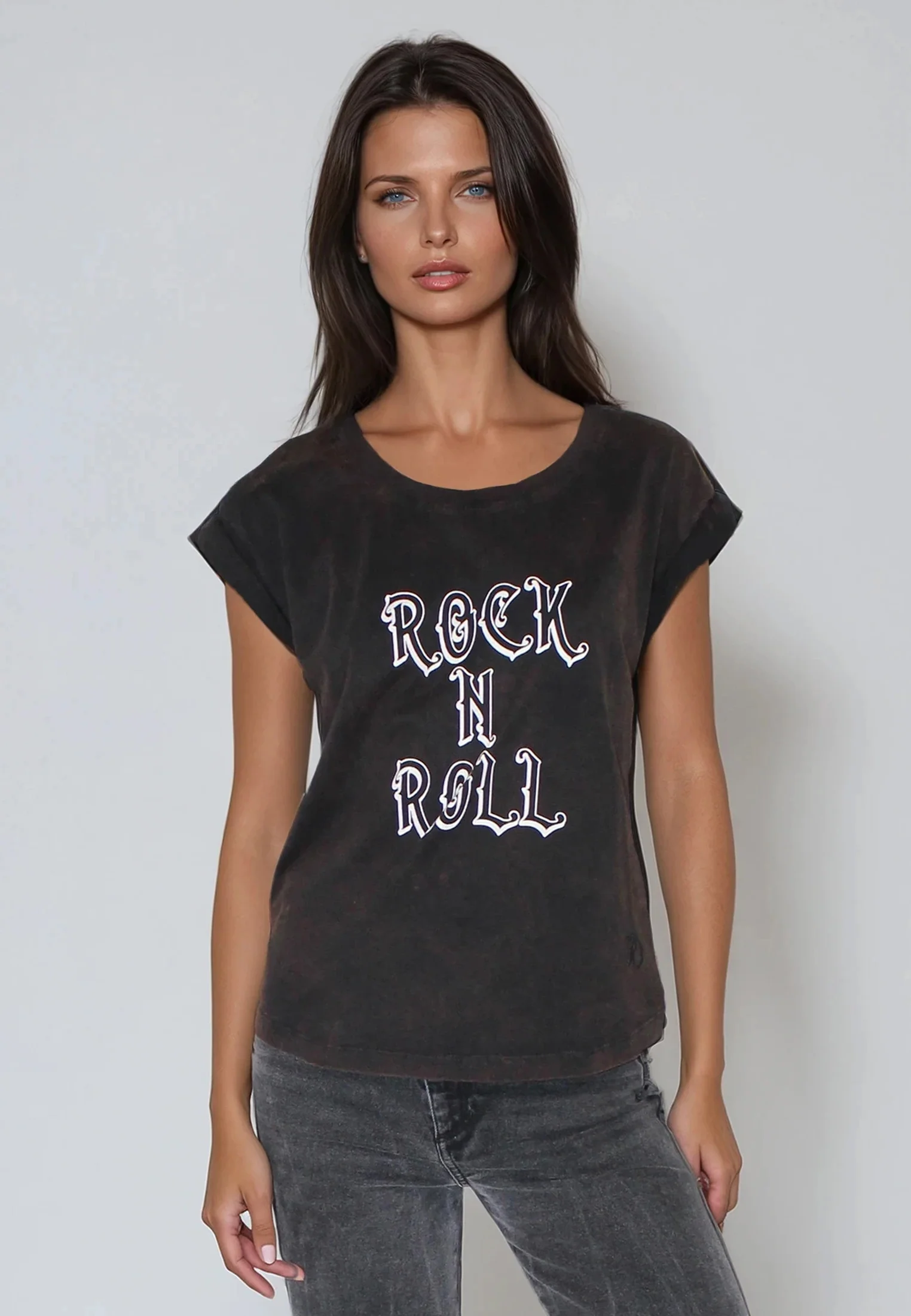 ROLLED CAP SLEEVE CHOCOLATE RUST - Image 4