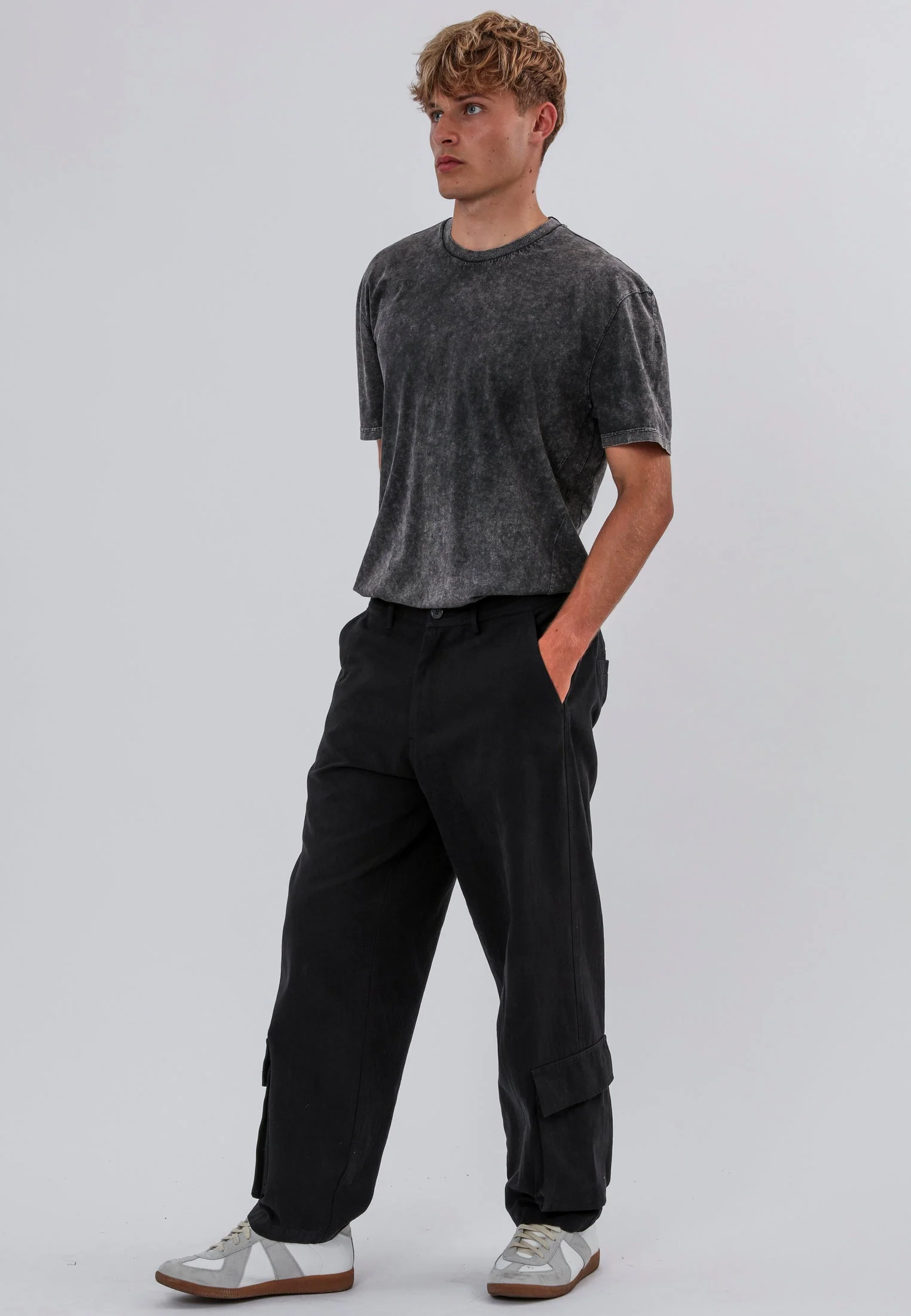 SAFARI CARGO TROUSERS BLACK - Image 5