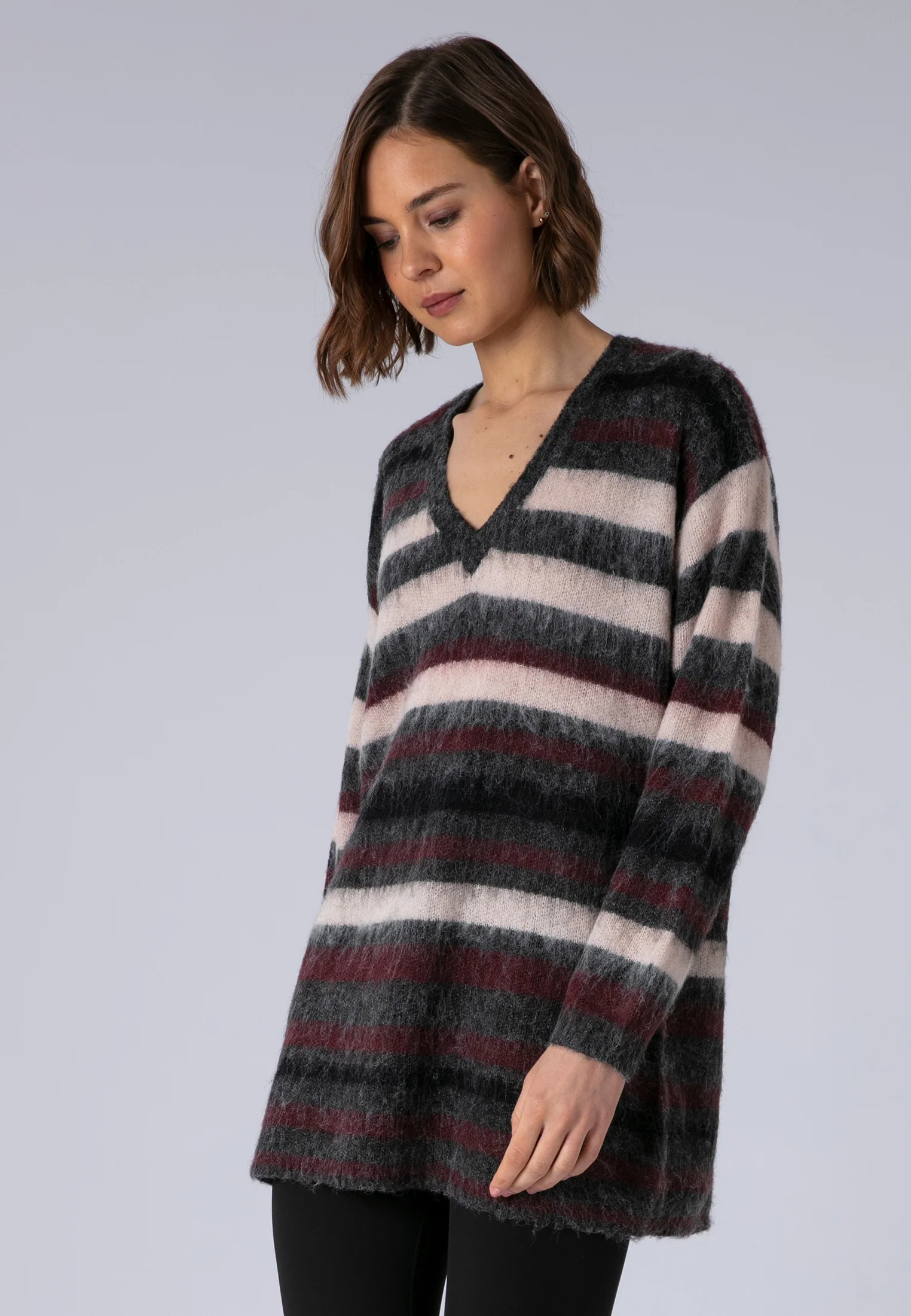 SAINT JUMPER DRESS CHARCOAL & PORT - Image 5