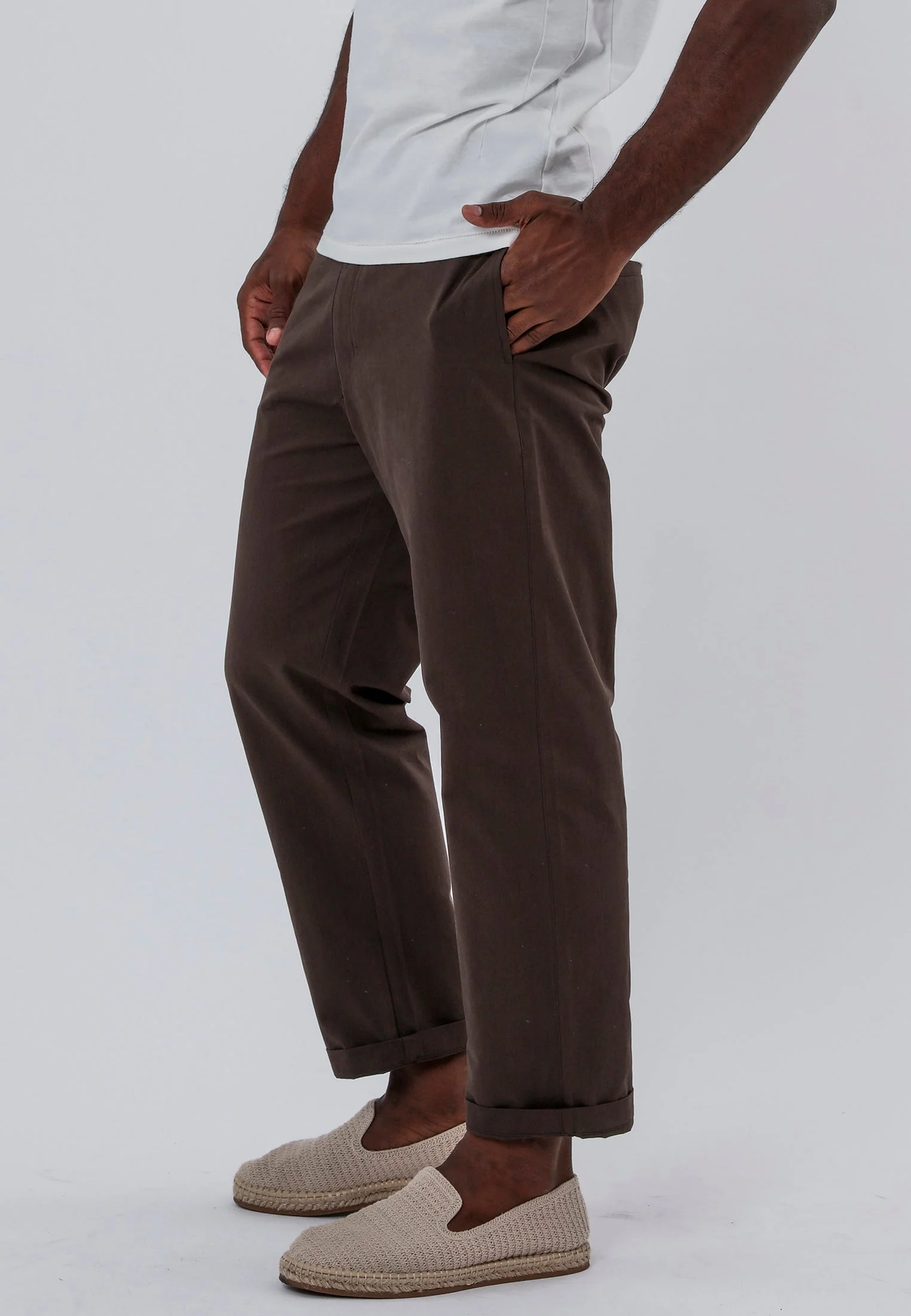 SAINT-TROPEZ LIGHTWEIGHT HOLIDAY CHINOS CHOCOLATE - Image 3