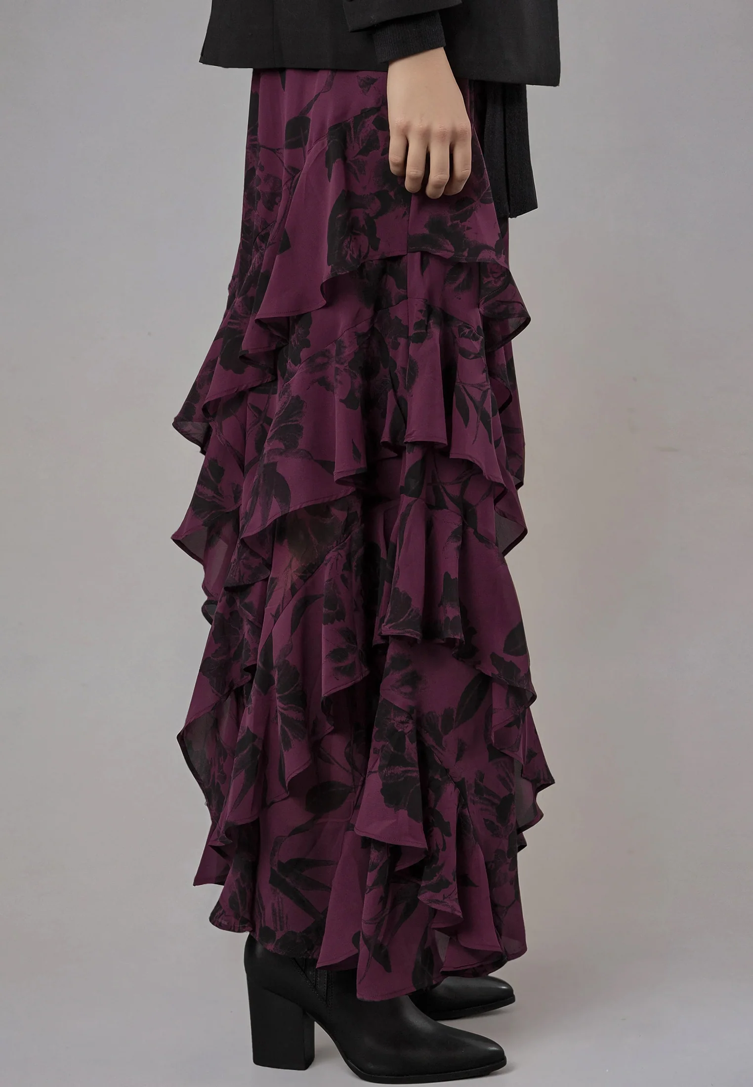 SCARLET SKIRT ROSA MAUVE WINE - Image 4