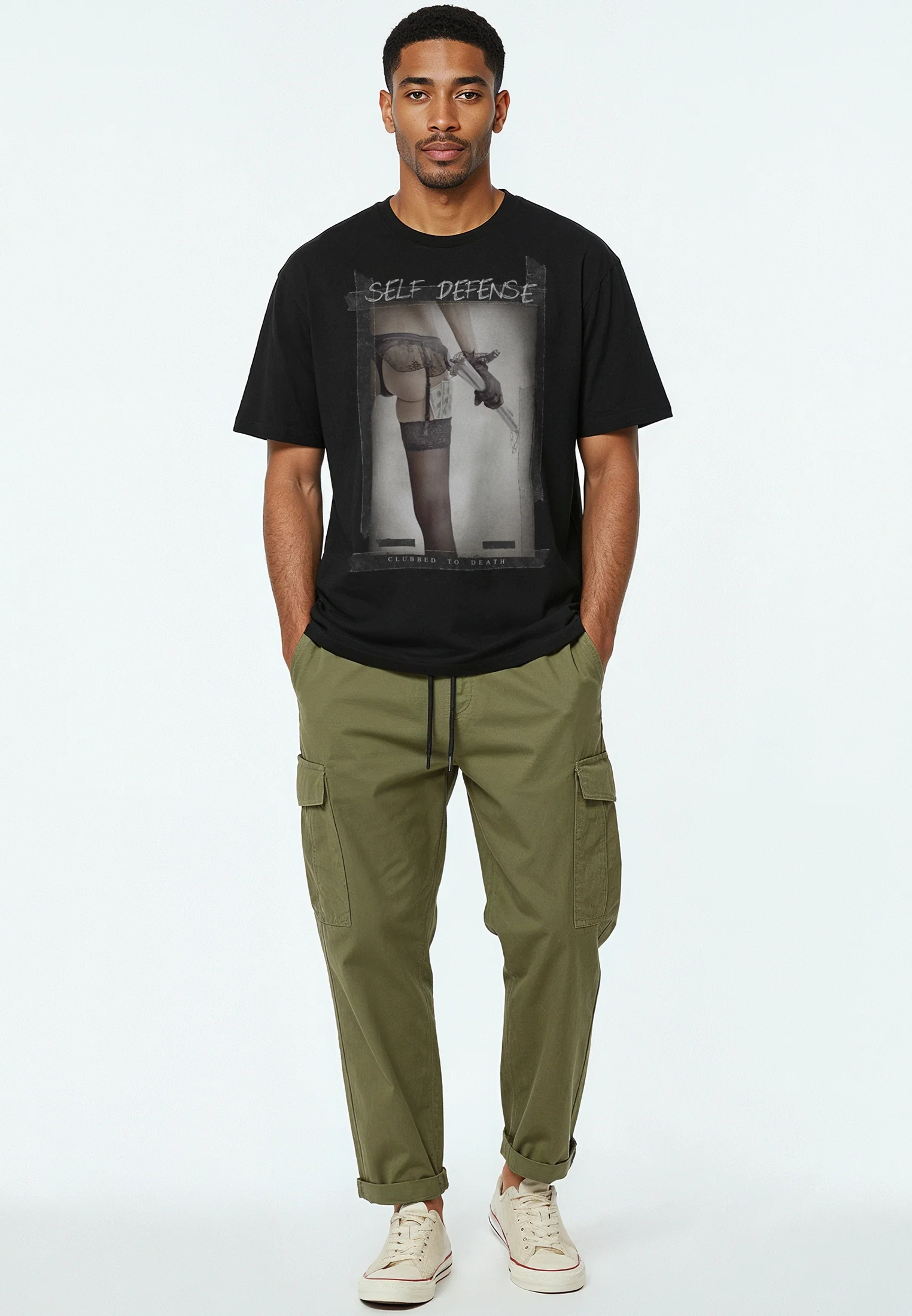 SELF DEFENSE T-SHIRT BLACK - Image 4